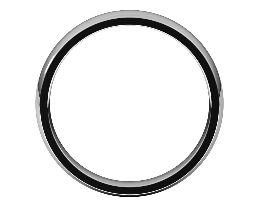 10K White Gold 4mm Comfort Fit Wedding Band for Women & Men