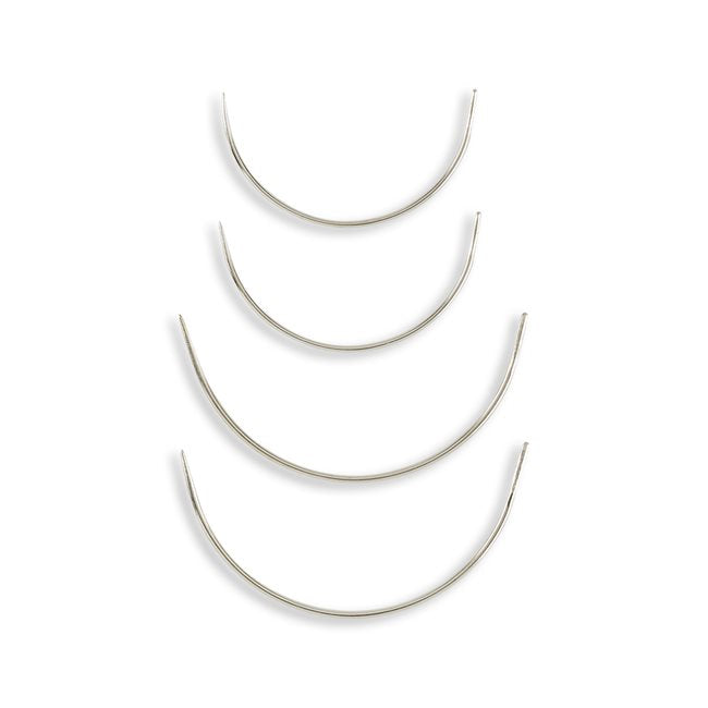 JOHN JAMES Assorted Curved Quilting Hand Needles - 4 Pack for Sewing, Embroidery & Fabric Crafts - Perfect for Quilters, DIY Projects & Home Decor