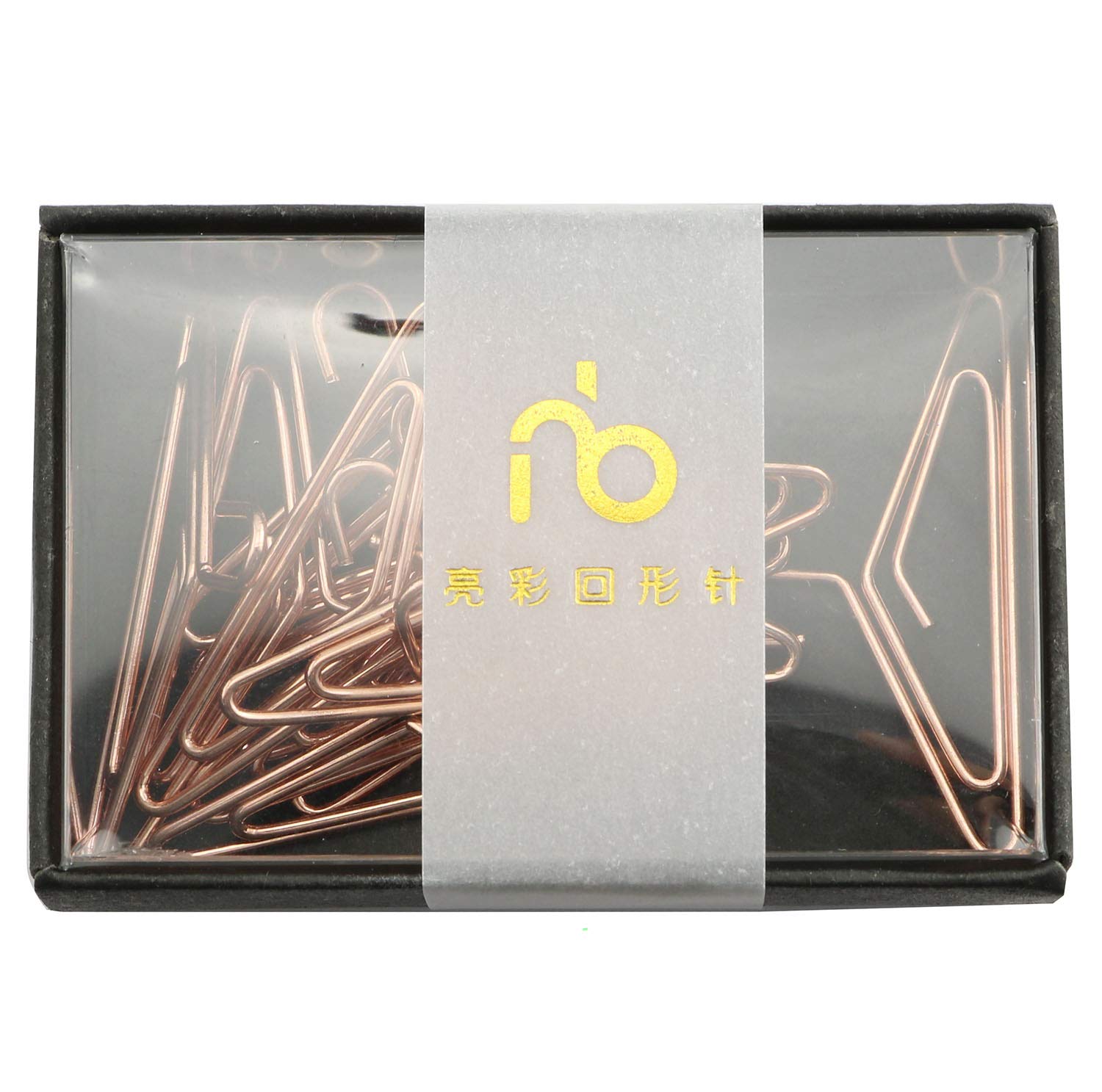 12PCS Rose Gold Hanger-Shaped Paper Clips - Metal Wire Bookmark Clips for Notes, Photos & Signs - Perfect for Home, Office & School Organization