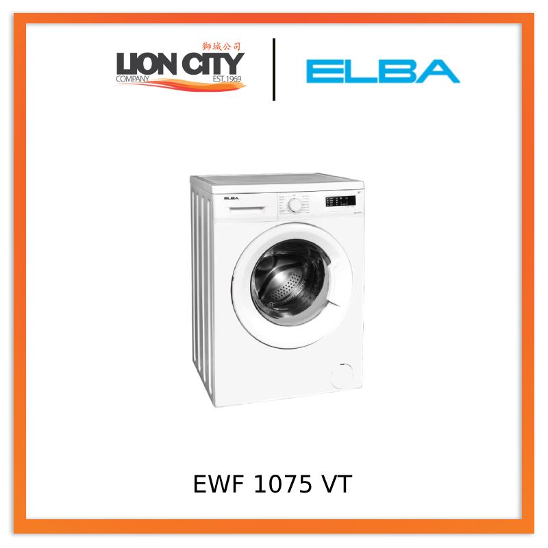 Elba EWF1075VT 7kg Front Load Washing Machine - Energy Efficient, Quiet Operation for Apartments & Small Homes | Perfect for Laundry Rooms, Dorms & Compact Spaces