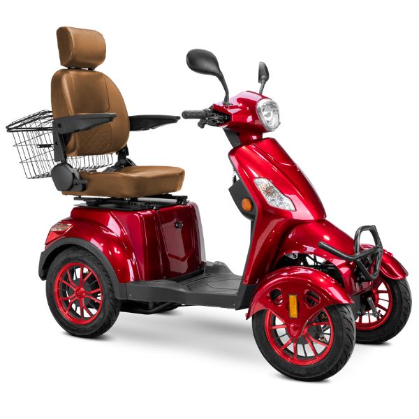 Premium Full Size 4 Wheel Mobility Scooter for Adults - Lightweight Electric Wheelchair with Long Battery Life - Ideal for Outdoor Travel, Shopping & Daily Mobility Assistance