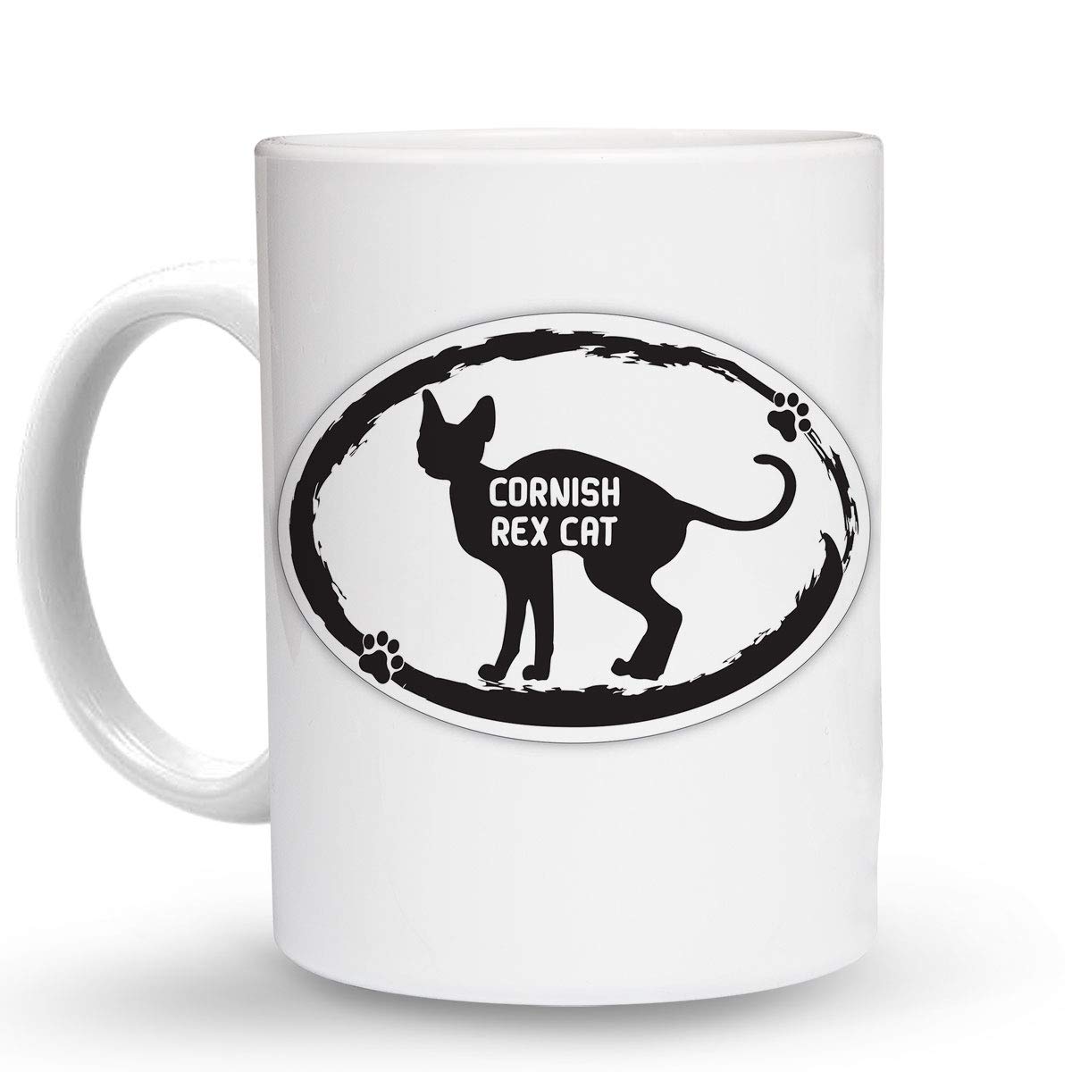 Makoroni - 11 Oz. Ceramic Coffee Mug for Cornish Rex Cat Lovers - Perfect Gift for Cat Owners & Coffee Enthusiasts - Ideal for Home, Office, or Gifts