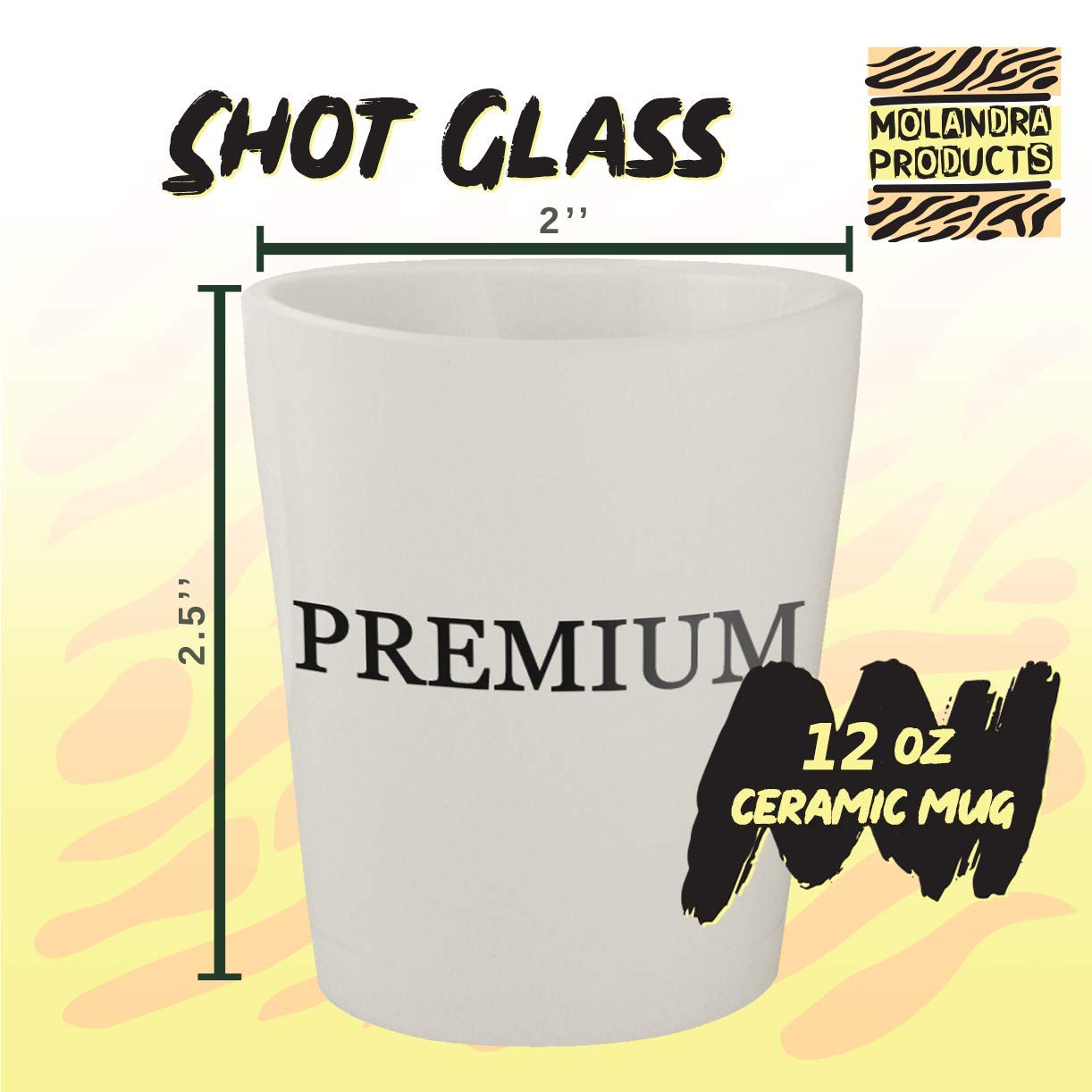 PWND! - White Ceramic 1.5oz Shot Glass for Parties, Gifts, and Drinking Games | Durable & Dishwasher Safe