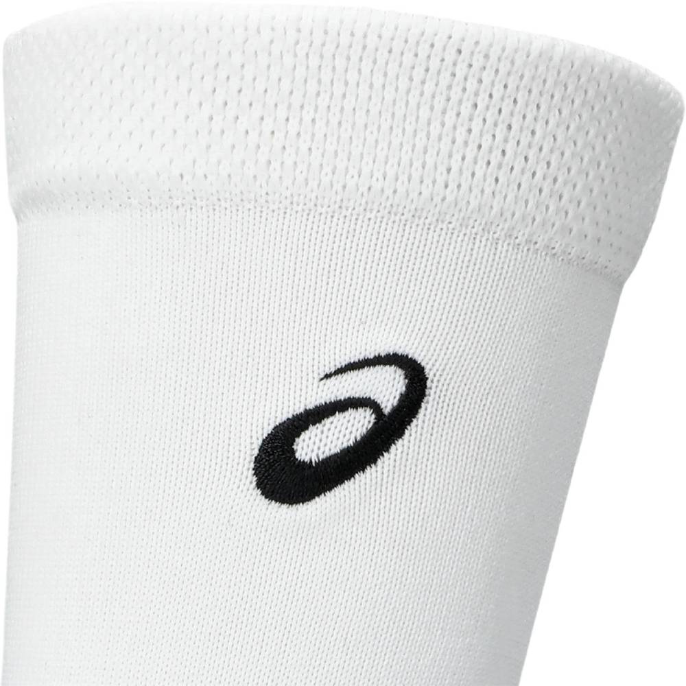 ASICS Resolution Crew Socks - White Athletic Performance Socks for Running, Basketball & Gym Workouts - Moisture-Wicking Cushioned Socks for Men & Women