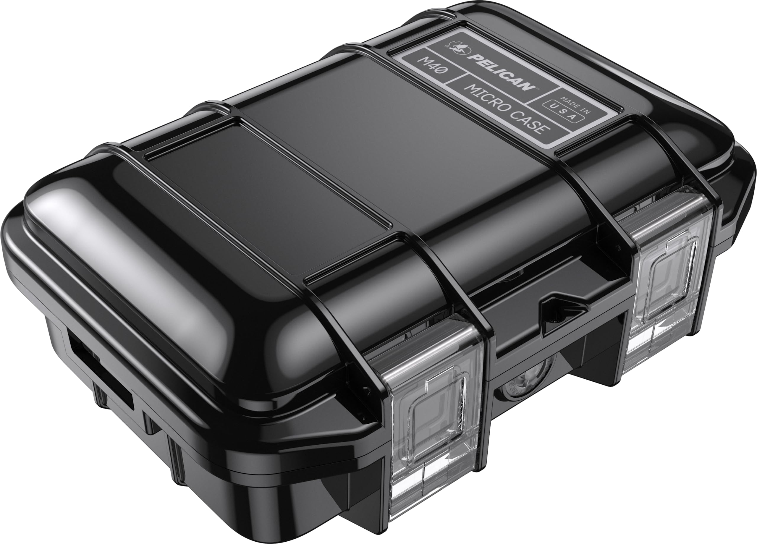 Pelican M40 Micro Waterproof Case - Dry Box for iPhone, GoPro, Camera | Shockproof & Dustproof Protection | Perfect for Camping, Fishing, Hiking, Kayaking & Beach Activities (Black)