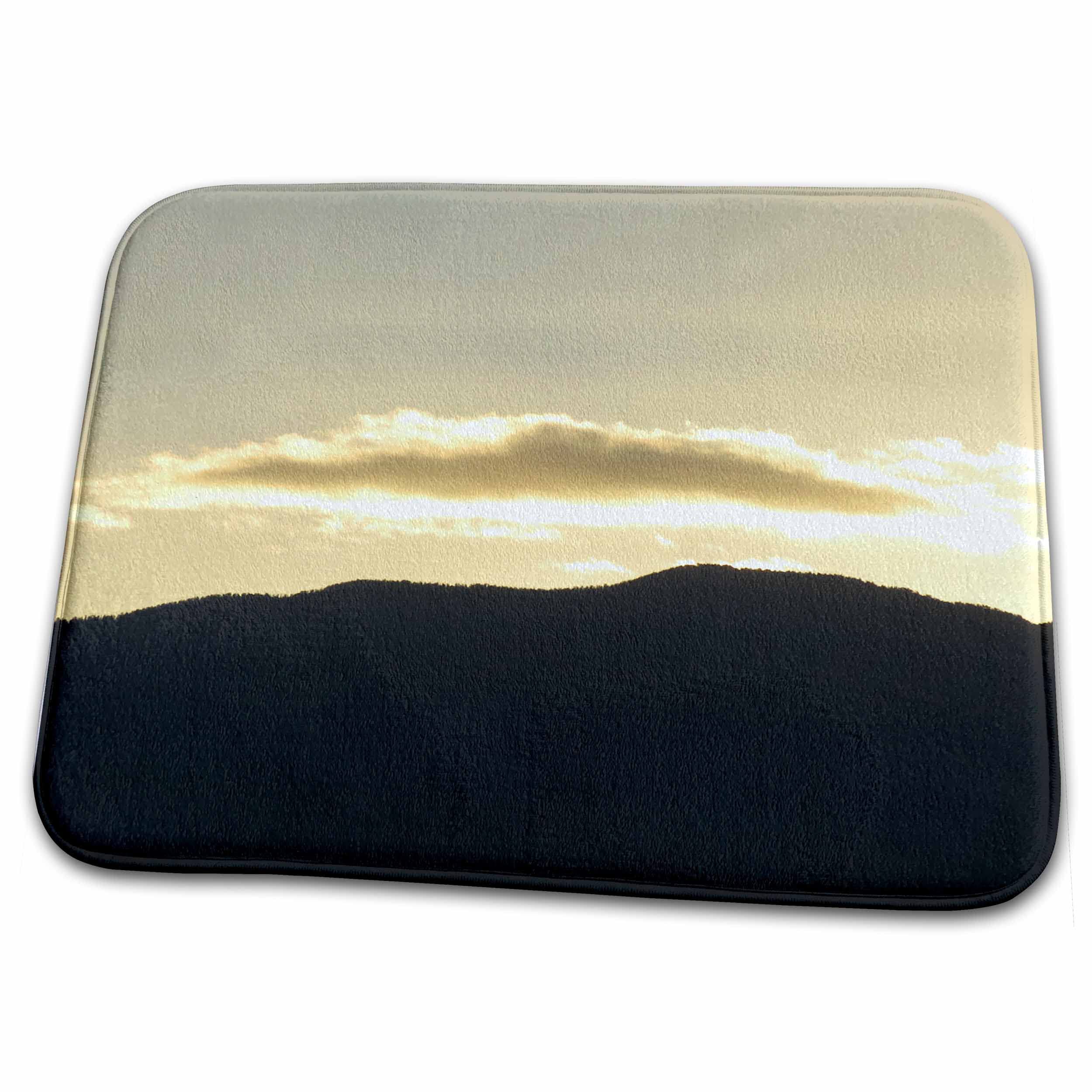 3D Rose Golden Cloud Over Black Mountain Bathroom Rug Mat - Non-Slip Soft Absorbent Bath Mat for Shower, Toilet, Laundry Room - Rug-301450-1 - Perfect for Bathroom Decor, Spa Style Home Accessories