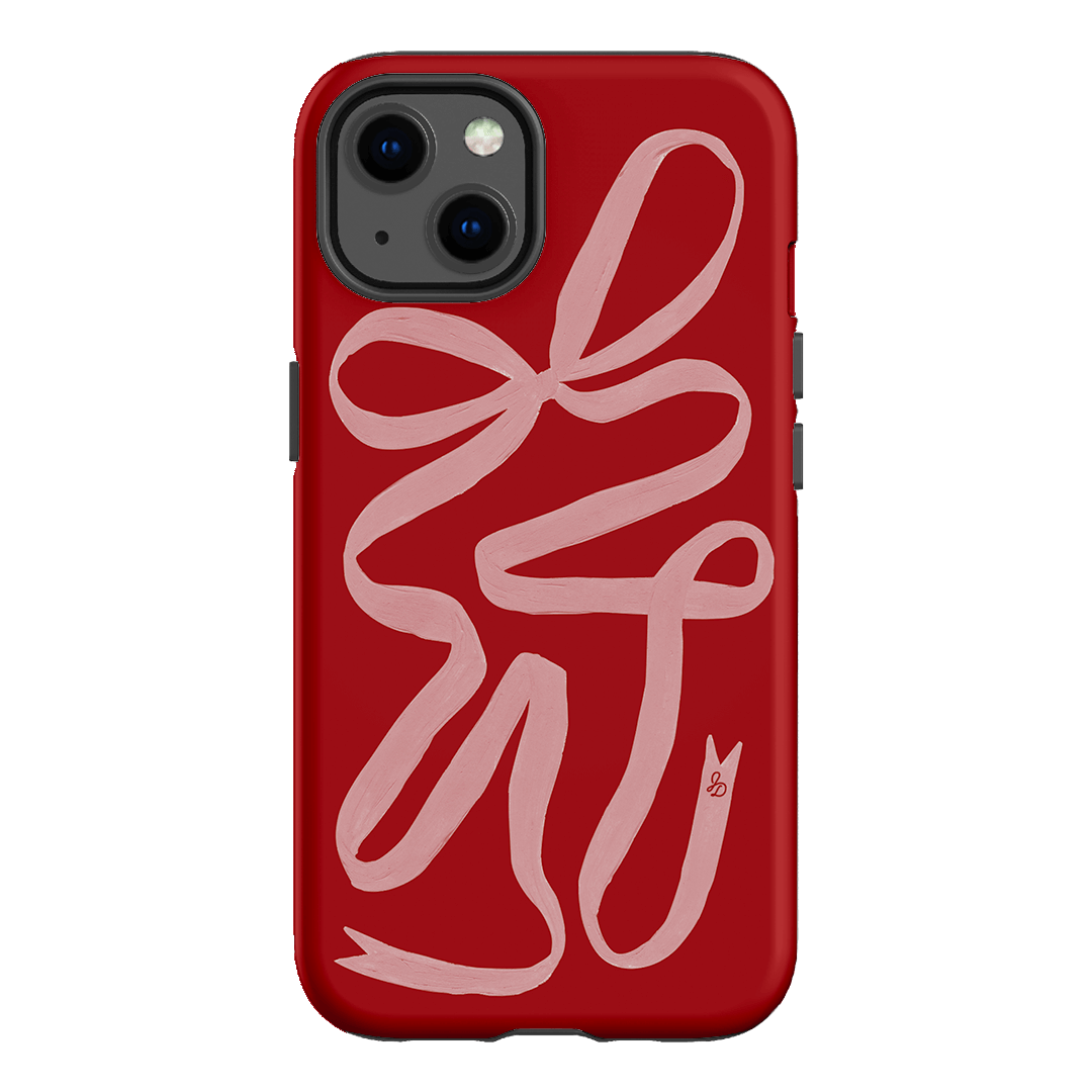 Cupid's Bow Ribbon Phone Case for iPhone & Samsung - Elegant Valentine's Day Gift for Her, Romantic Couple Accessory | Perfect for Dating, Anniversaries & Special Occasions