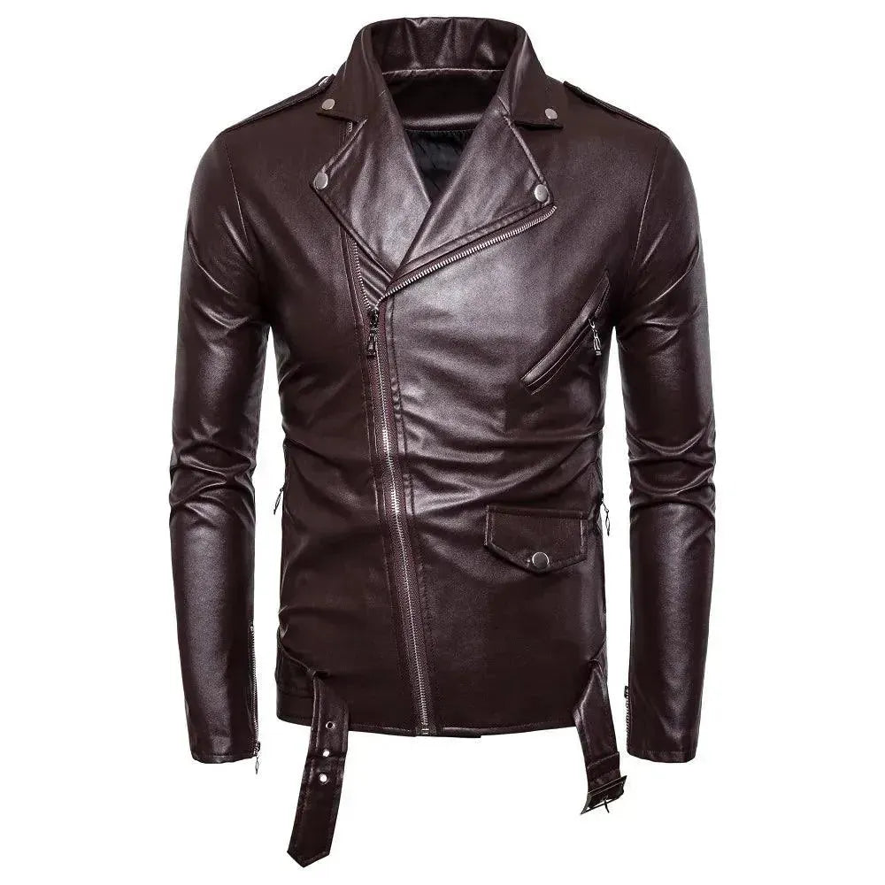 Slim Fit Biker Men's Genuine Leather Jacket - Motorcycle Riding, Casual Outfit & Streetwear Fashion