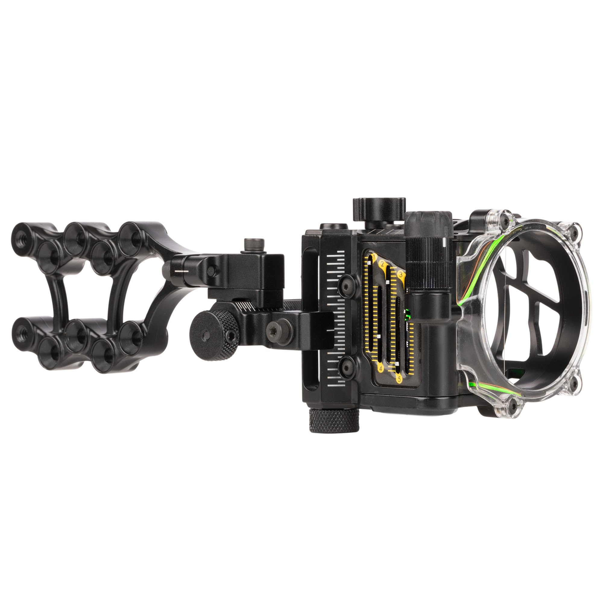 Trophy Ridge Stacked 5 Pin Bow Sight for Archery - Micro Adjustable 5-Pin Sight with .019 & .010 Pins, 2nd/3rd Axis Leveling (Right Hand) - Perfect for Hunting, Target Practice & Outdoor Sports