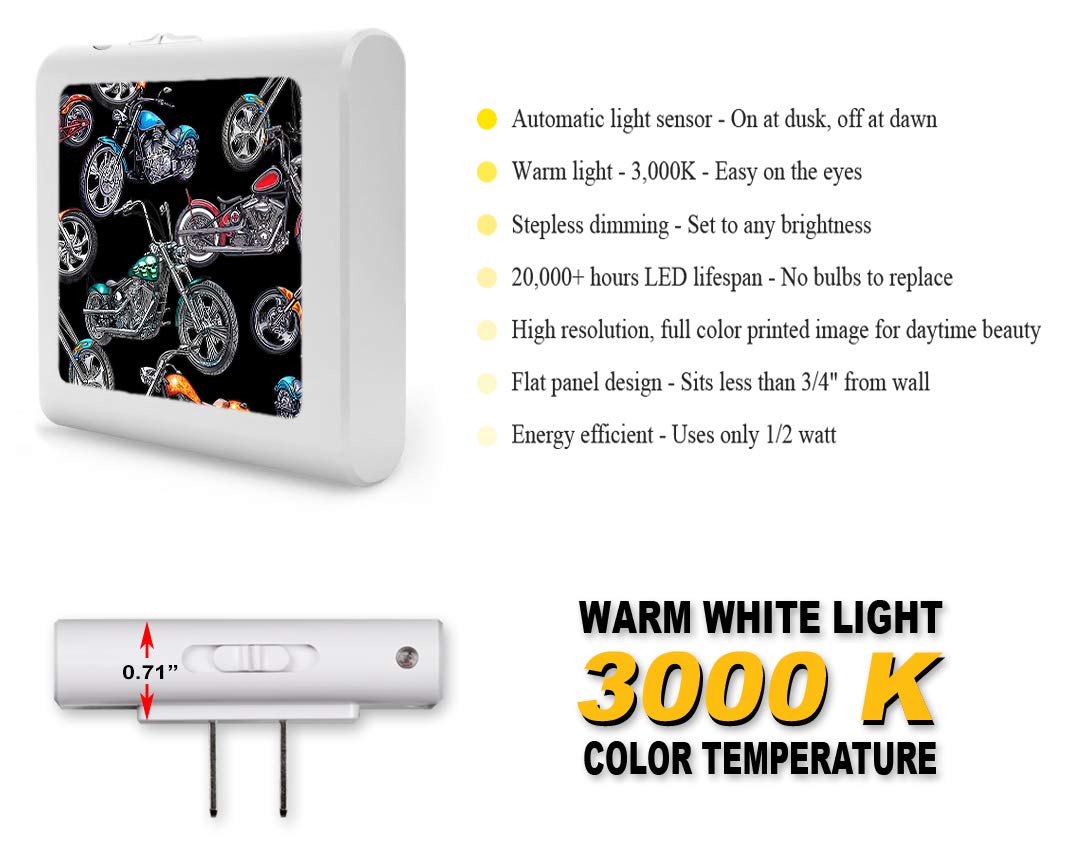 Dimmable LED Night Light with Auto On/Off Sensor - Adjustable Brightness Warm White for Bathroom, Hallway, Nursery & Bedroom | Energy Efficient Plug-in Nightlight for Kids & Adults | Perfect for Nighttime Safety & Comfort