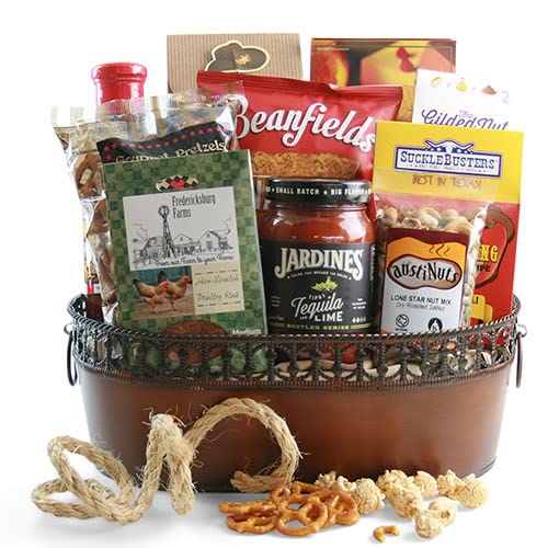 Texas Gift Basket Classic - Premium Assortment of Local Snacks & Souvenirs | Perfect for Holidays, Corporate Gifts & Texas-Themed Parties