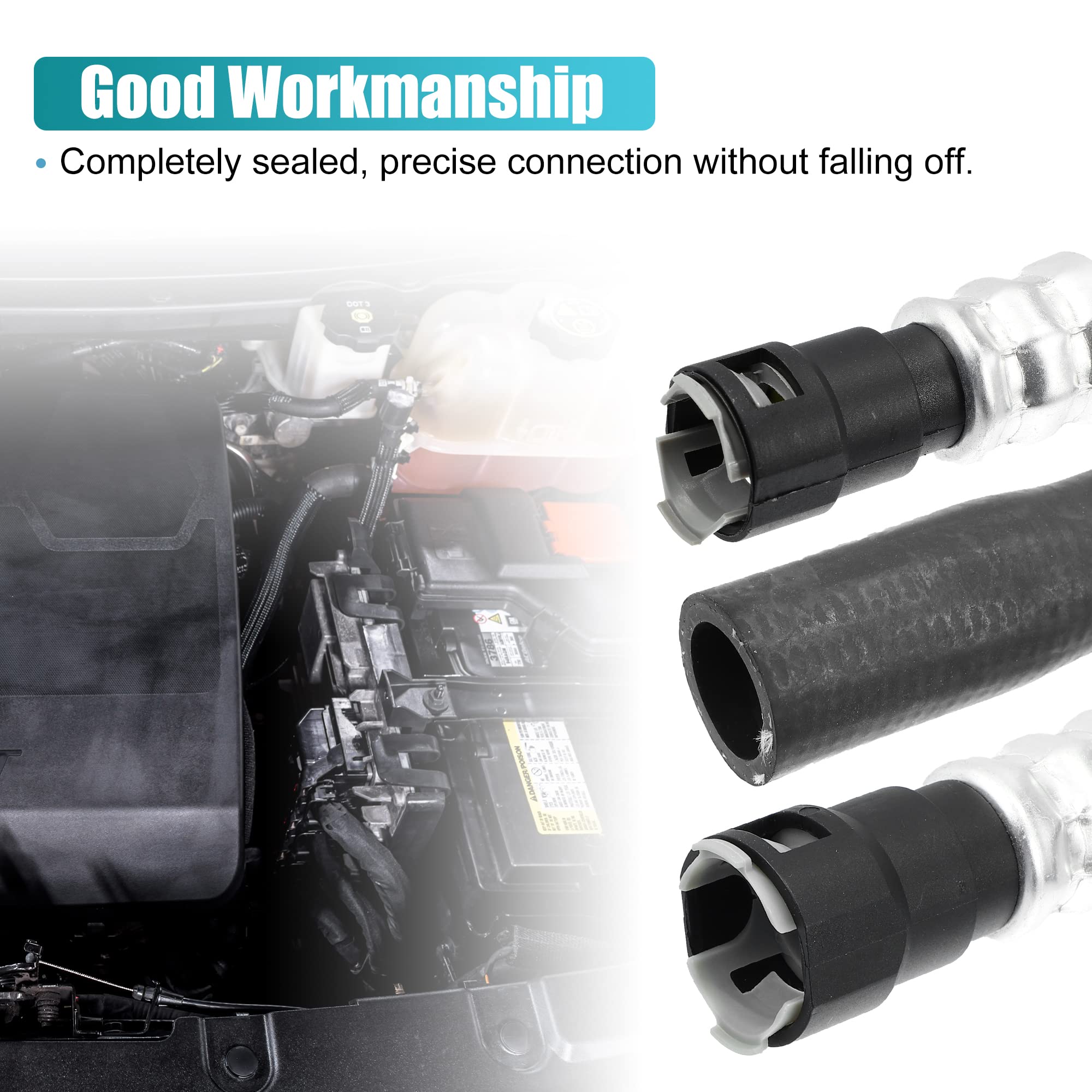 X AUTOHAUX 1 Set HVAC Heater Supply & Return Hose Compatible with Buick Enclave/Chevrolet Traverse/GMC Acadia/Saturn Outlook 2007-2017 - Engine Heater Inlet & Outlet Hose (Part# 20765678, 25862088) - Perfect for Cooling System Maintenance & Repair
