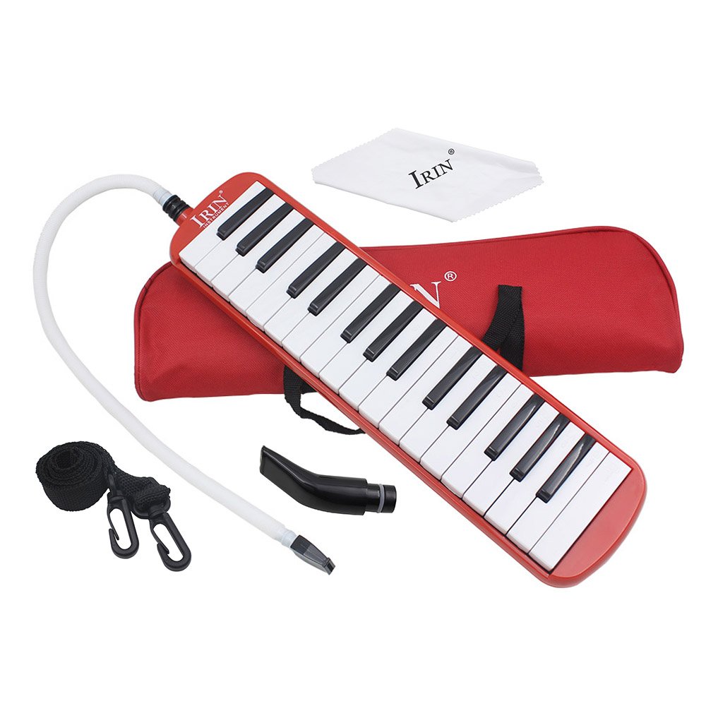 20-Button 40-Reed Btuty Concertina Accordion with 32-Key Melodica Piano - Portable Musical Instrument for Beginners, Folk Music & Live Performances