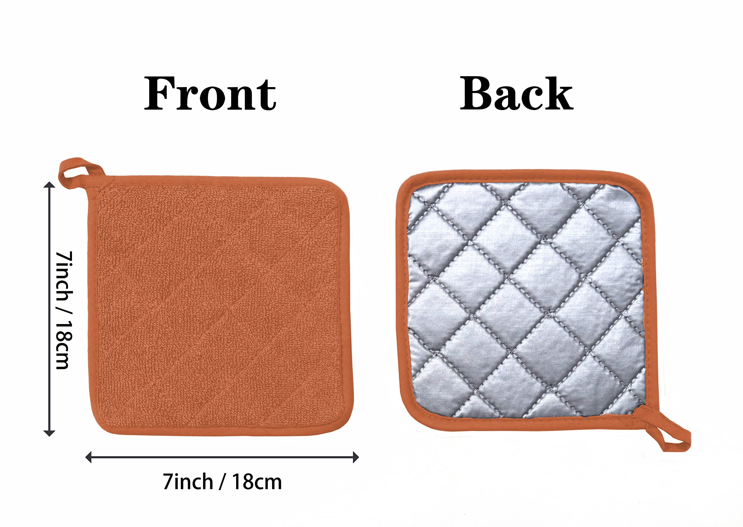 Heat Resistant Cotton Oven Pot Holder Set of 3 - 7