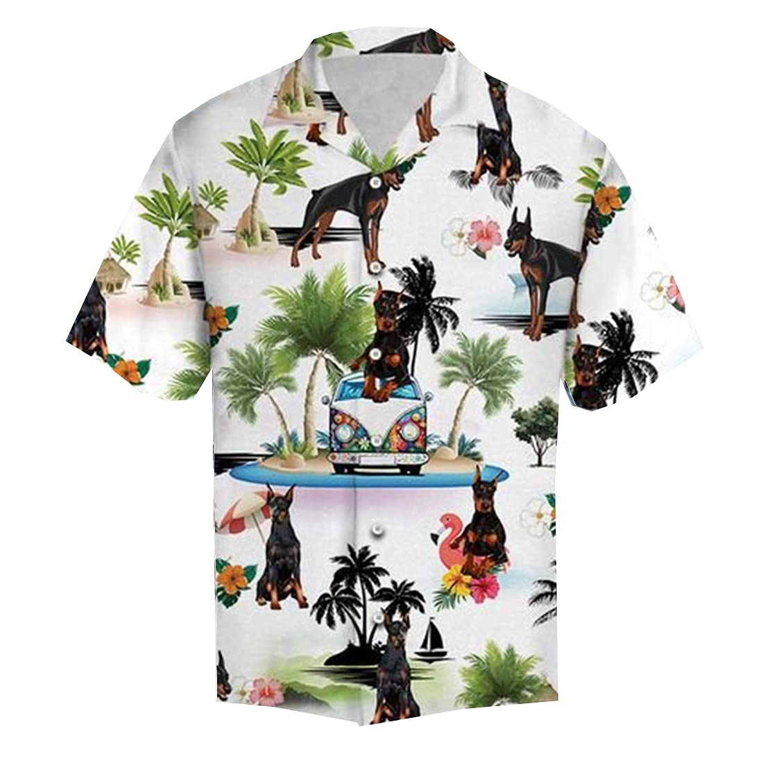 Stylish Summer Hawaiian Shirts for Men & Women - Tropical Vacation Button Down Short Sleeve Shirt Set of 17 | Beach Party, Luau, Cruise Wear & Casual Outfit
