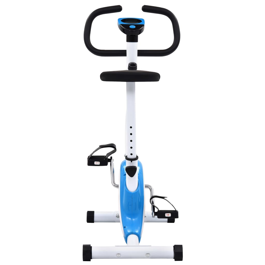 VidaXL Belt Resistance Exercise Bike for Home Gym - Adjustable Indoor Cycling Bike with LCD Monitor, Comfortable Seat & Transport Wheels - Perfect for Cardio Workouts, Weight Loss & Home Fitness Training