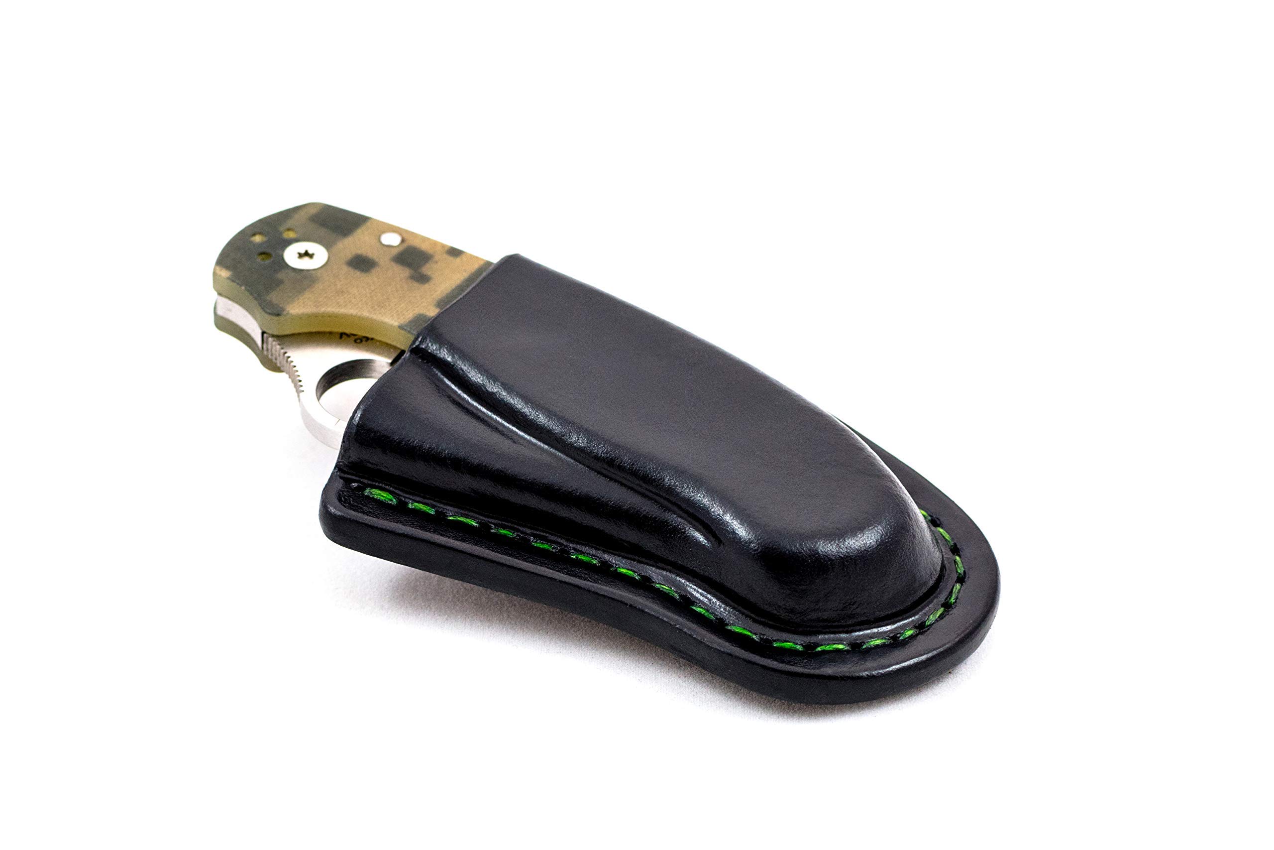 Premium Leather Folding Knife Sheath for Spyderco Para 3 - Custom Belt Loop EDC Case | Perfect for Outdoor Adventures, Camping, Hunting & Everyday Carry