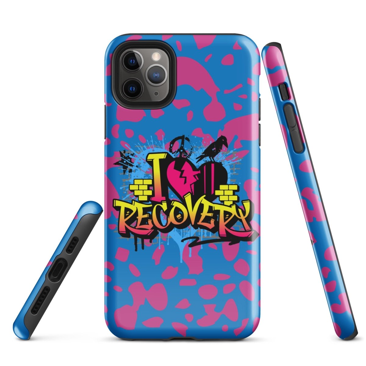 I Love Recovery iPhone Tough Case - Durable Protective Cover for iPhone | Perfect for Sober Living & Addiction Recovery Support