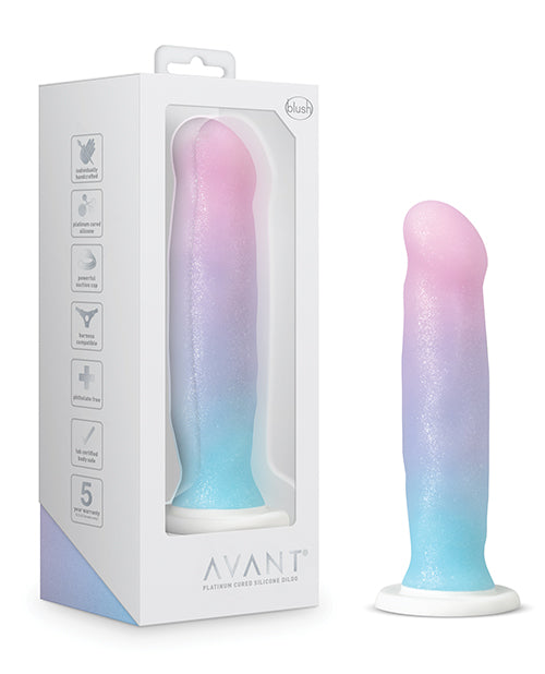 Avant D17 Lucky Silicone Dildo 8 Inch - Multicolor Vibrating Dildo for Women & Couples - Waterproof & Body-Safe Adult Toy for Bedroom Play & Sensual Massage