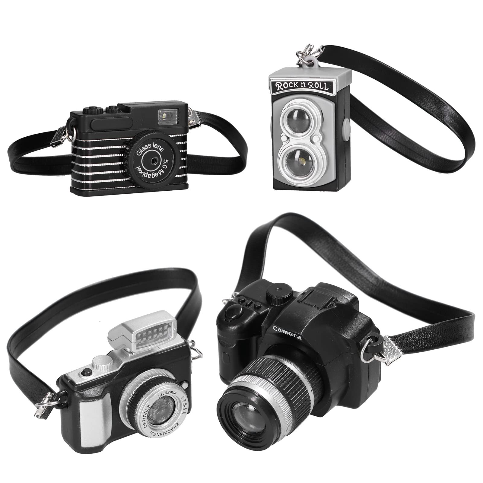 CHICIRIS Mini SLR Camera Dollhouse Decoration - Realistic Photography Props for Kids' Playroom, DIY Crafts & Model Train Scenes