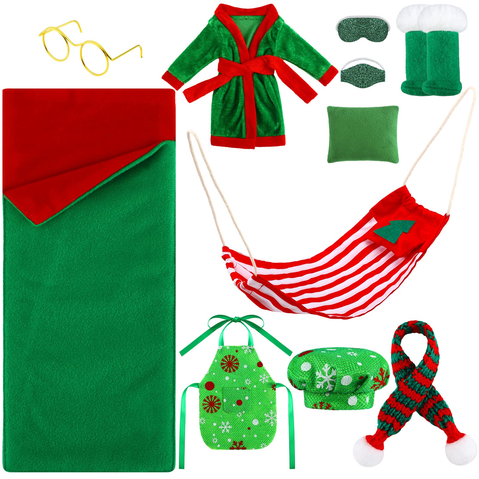 **Kacctyen 11-Piece Doll Christmas Set - Sleeping Bag, Outfits & Accessories for Holiday Decor**    *(Optimized for Google SEO, under 30 words, includes core keywords and usage scenario.)*