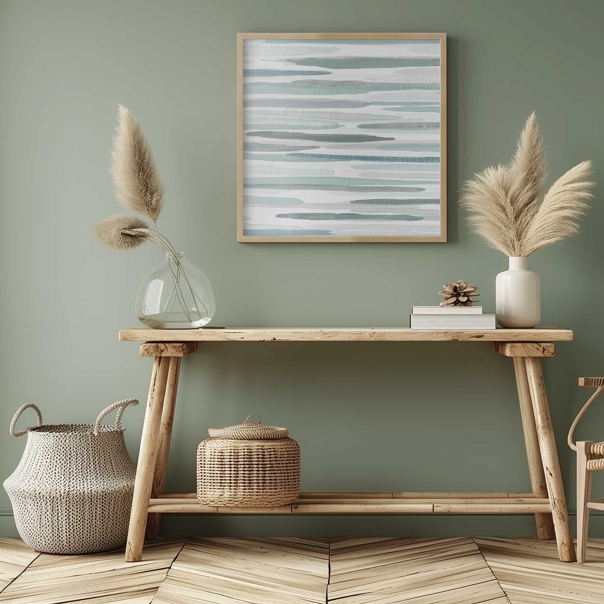 Cresting Calm v2 Print - Ocean Wave Wall Art for Home & Office Decor - Perfect for Living Room, Bedroom, or Meditation Space