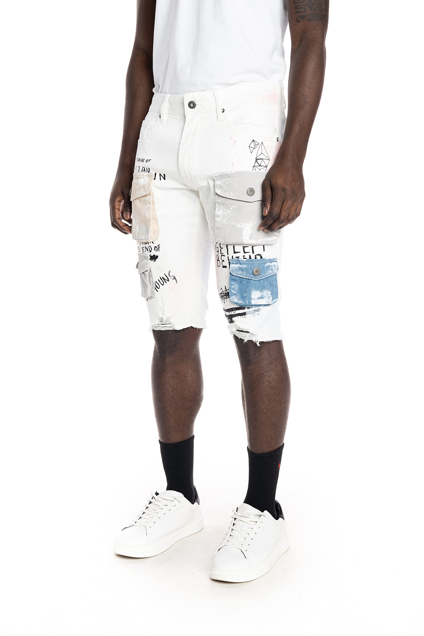 Trendy Flame Graphic Denim Shorts for Women - High Waisted Distressed Denim Shorts - Perfect for Summer, Concerts & Streetwear Fashion