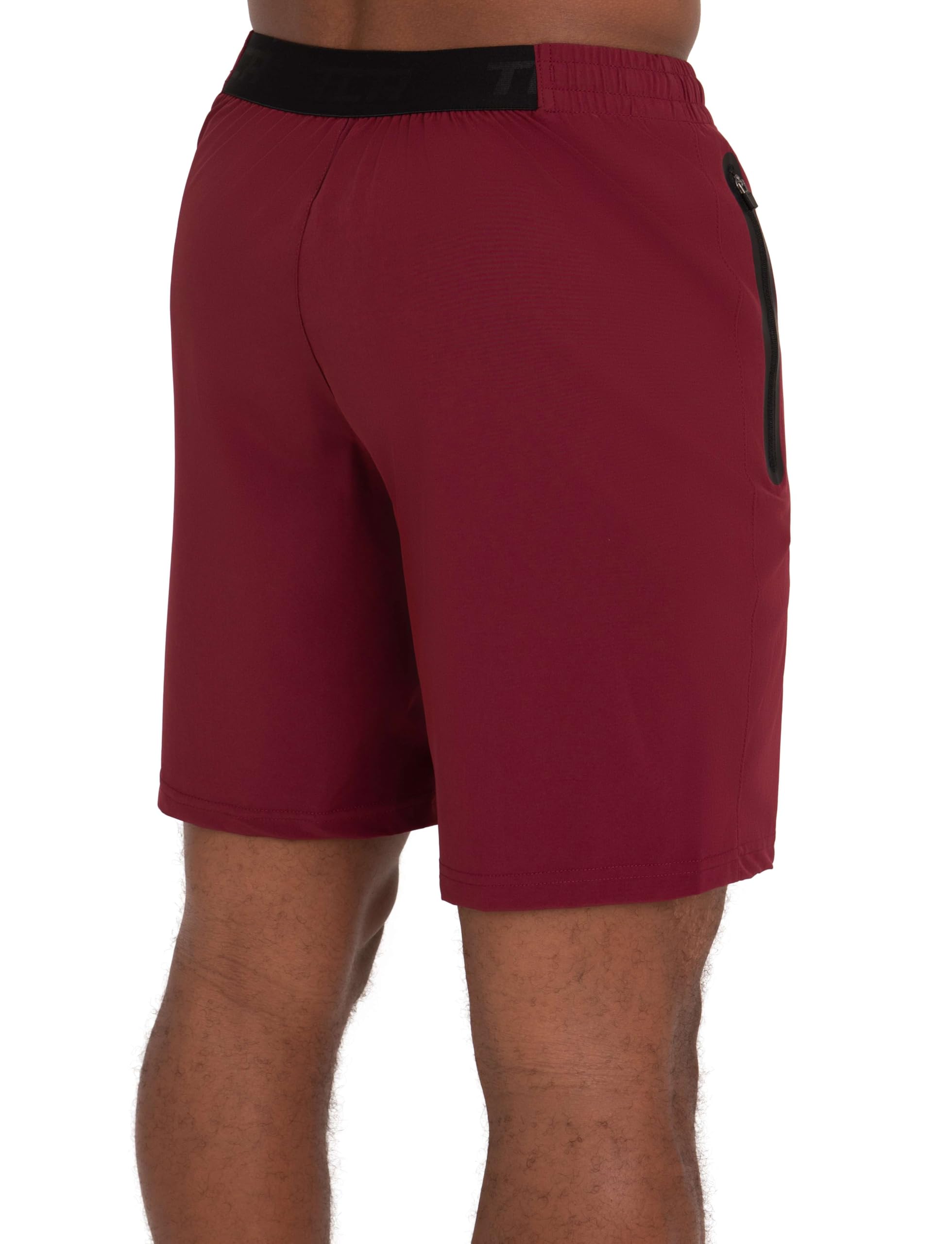 TCA Elite Tech Men's Gym Athletic Workout Running Shorts with Zipper Pockets - Lightweight Breathable Quick-Dry Training Shorts for Running, Basketball & Gym Workouts