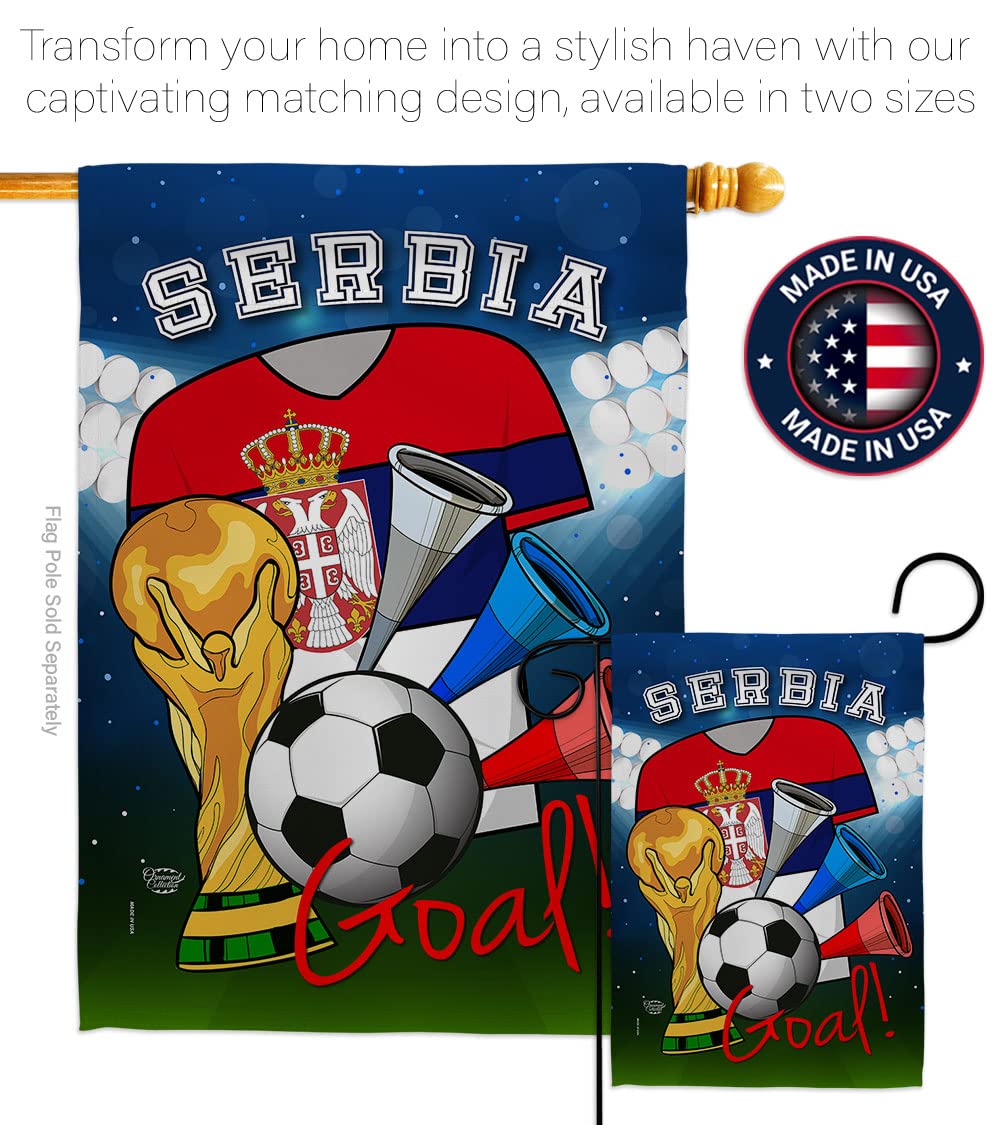 Serbia Flag - Outdoor & Indoor Banner for Soccer Fans - FIFA World Cup Decor