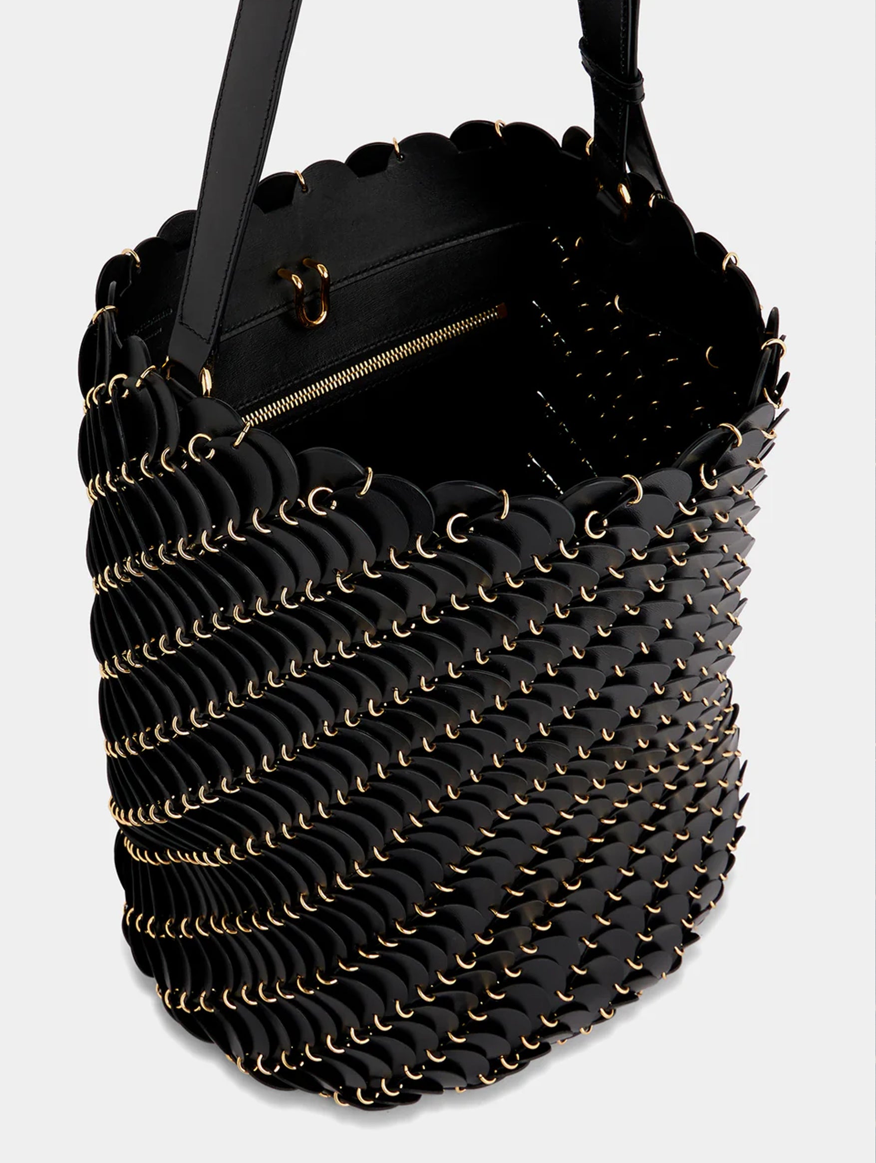 Paco Large Leather Bucket Bag for Women - Stylish Black Handbag with Adjustable Strap, Perfect for Work, Travel & Everyday Use