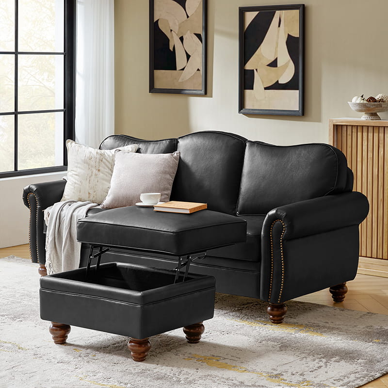 Amelia 2-Piece Living Room Furniture Set - Sofa & Loveseat (Multiple Styles Available) - Perfect for Small Spaces & Cozy Apartments