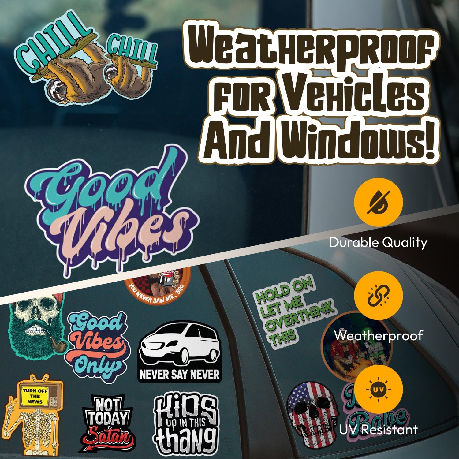 Texas State Bumper Sticker Decal Bundle - 5 Pack for Cars, Mugs, Laptops, Coolers & Tumblers (3