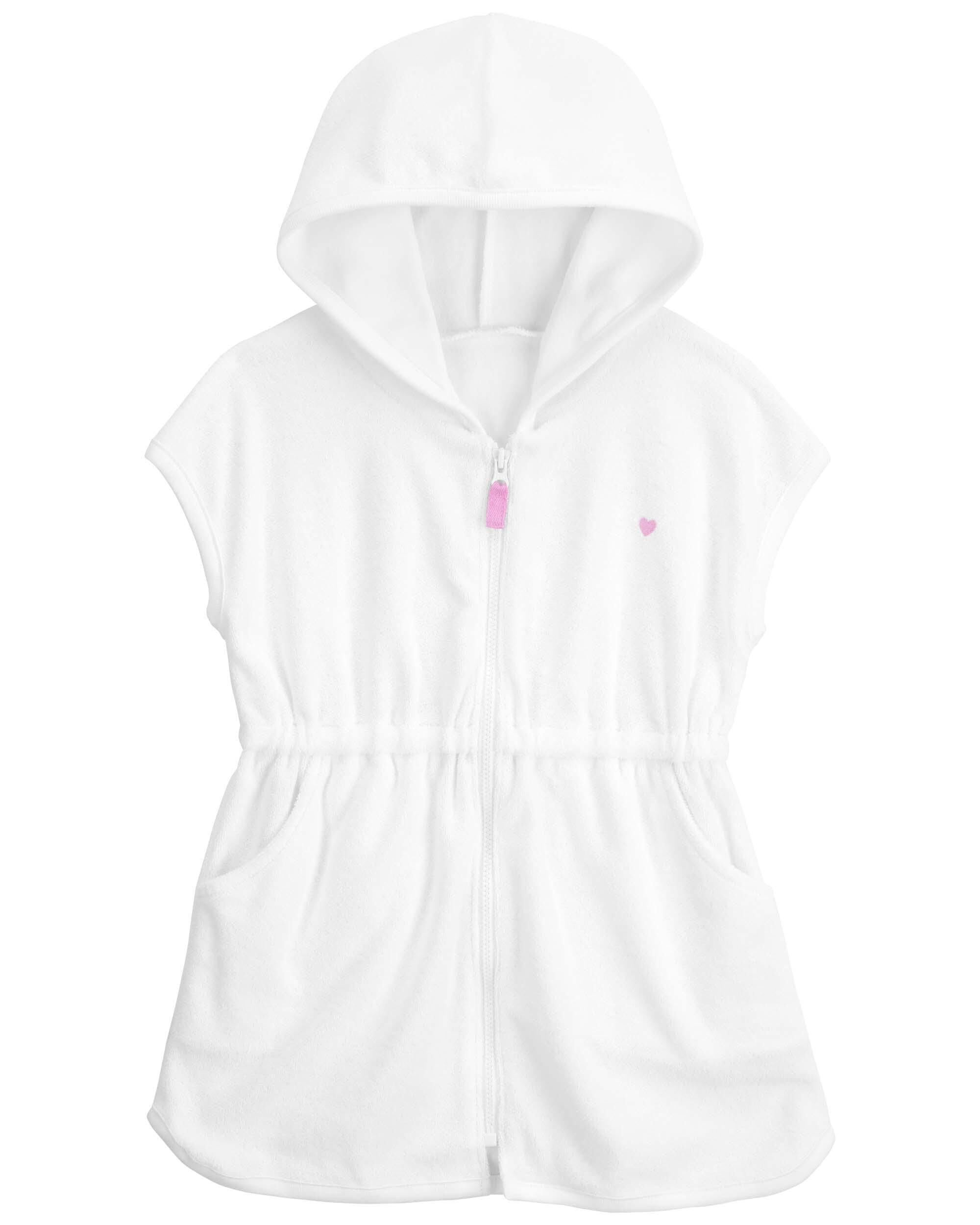 Carter's Girls' Terry Swim Cover Up - Soft & Comfortable Beach Wrap for Toddler & Kids - Perfect for Pool, Beach, and Summer Outings
