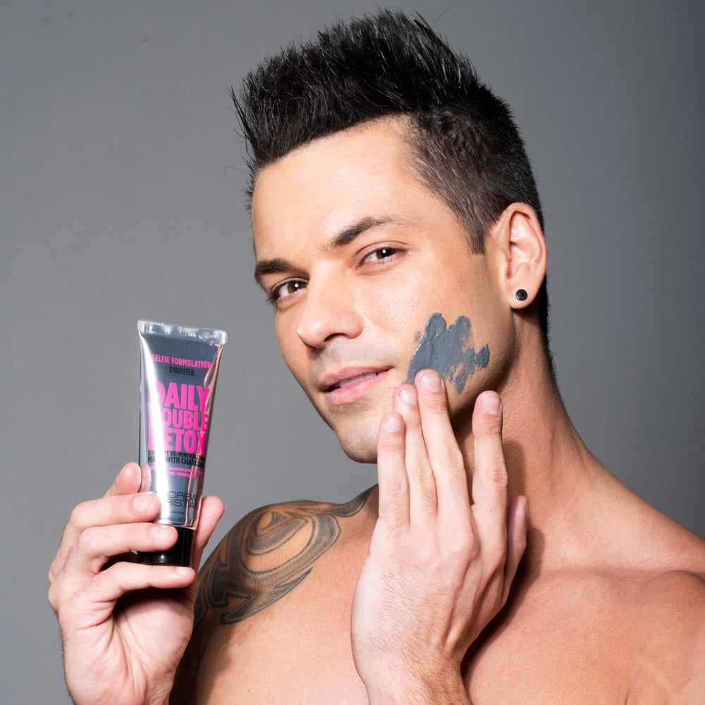 Andrew Christian Daily Double Detox Cleansing & Hydrating Face Wash - Gentle Exfoliating Facial Cleanser for Men & Women - Perfect for Daily Skincare Routine & Post-Workout Refresh