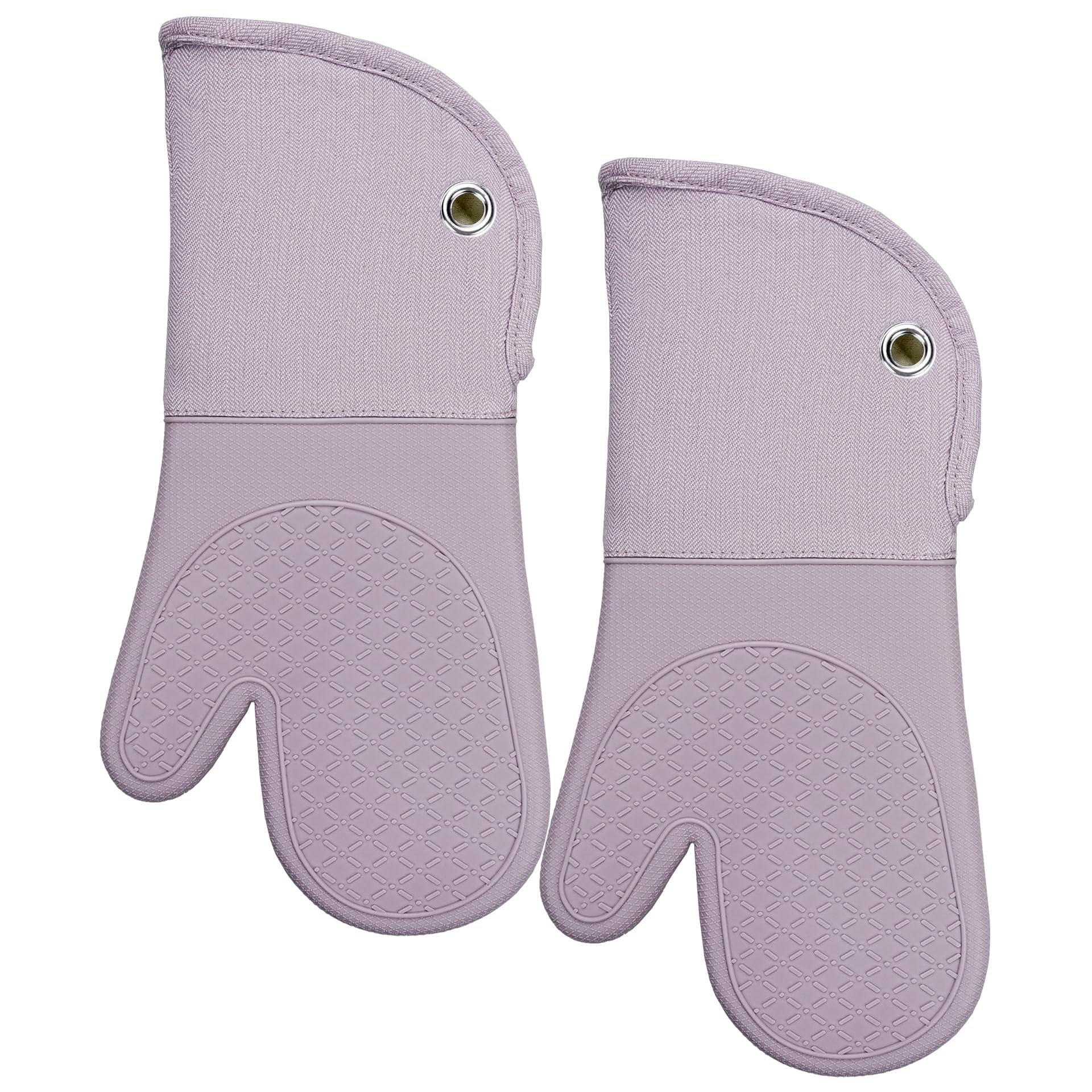 **Heat Resistant 500°F Microwave Silicone Oven Mitts – Pair of Non-Slip Kitchen Gloves for BBQ, Baking & Cooking – Perfect Pot Holder for Grilling, Roasting & Hot Dish Handling (Purple)**