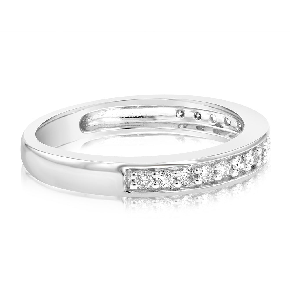1/4 Carat Diamond Eternity Ring in 10K White Gold - Perfect for Anniversaries, Engagements & Special Occasions