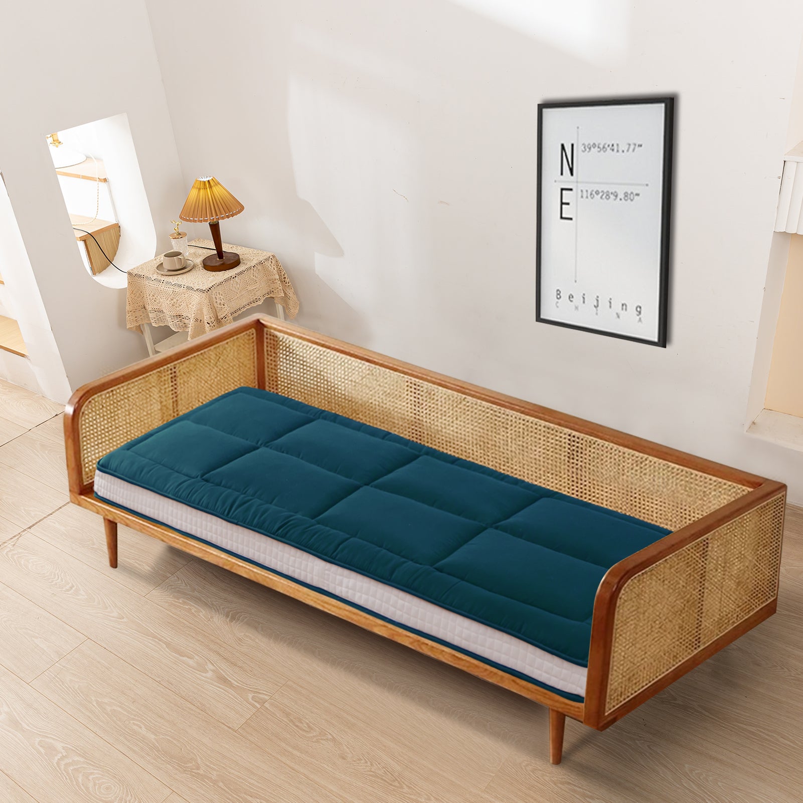 MAXYOYO 32 x 75 Inch Cot Size Futon Mattress - Foldable Floor Mattress, Tatami Mat for Guest Bed, Camping & Home Decor | Comfortable & Space-Saving Sleeping Solution