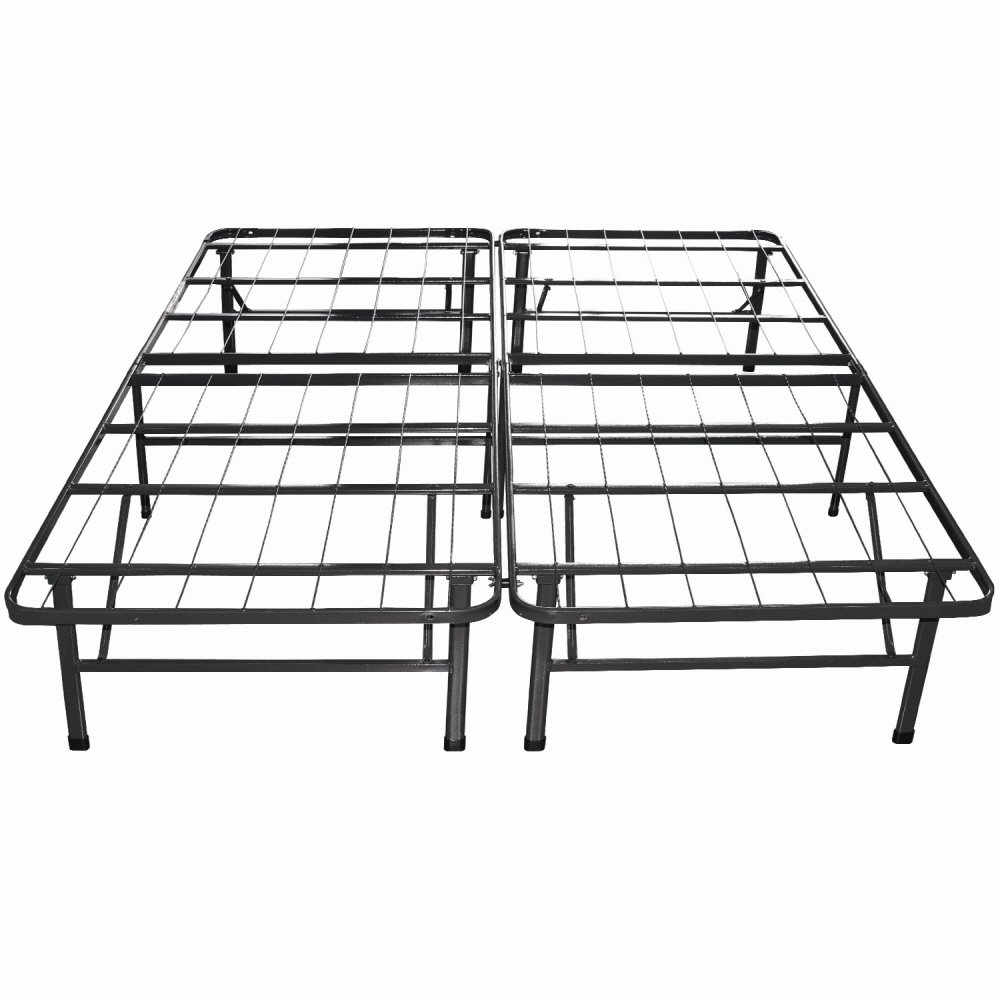 ZINUS 14 Inch SmartBase Tool-Free Assembly Mattress Foundation - Metal Platform Bed Frame with Sturdy Steel Construction, No Box Spring Needed, Underbed Storage Space - Perfect for Twin Size Beds in Dorm Rooms, Guest Rooms & Small Apartments (Black)