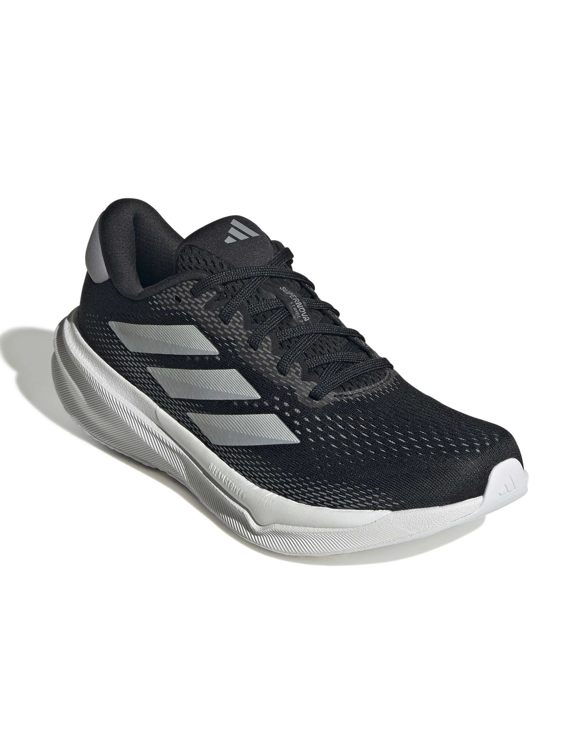 Supernova Stride 2.0 Running Shoes for Men & Women - Lightweight, Cushioned, Breathable - Core Black/Cloud White/Grey - Perfect for Jogging, Gym Workouts & Daily Walking