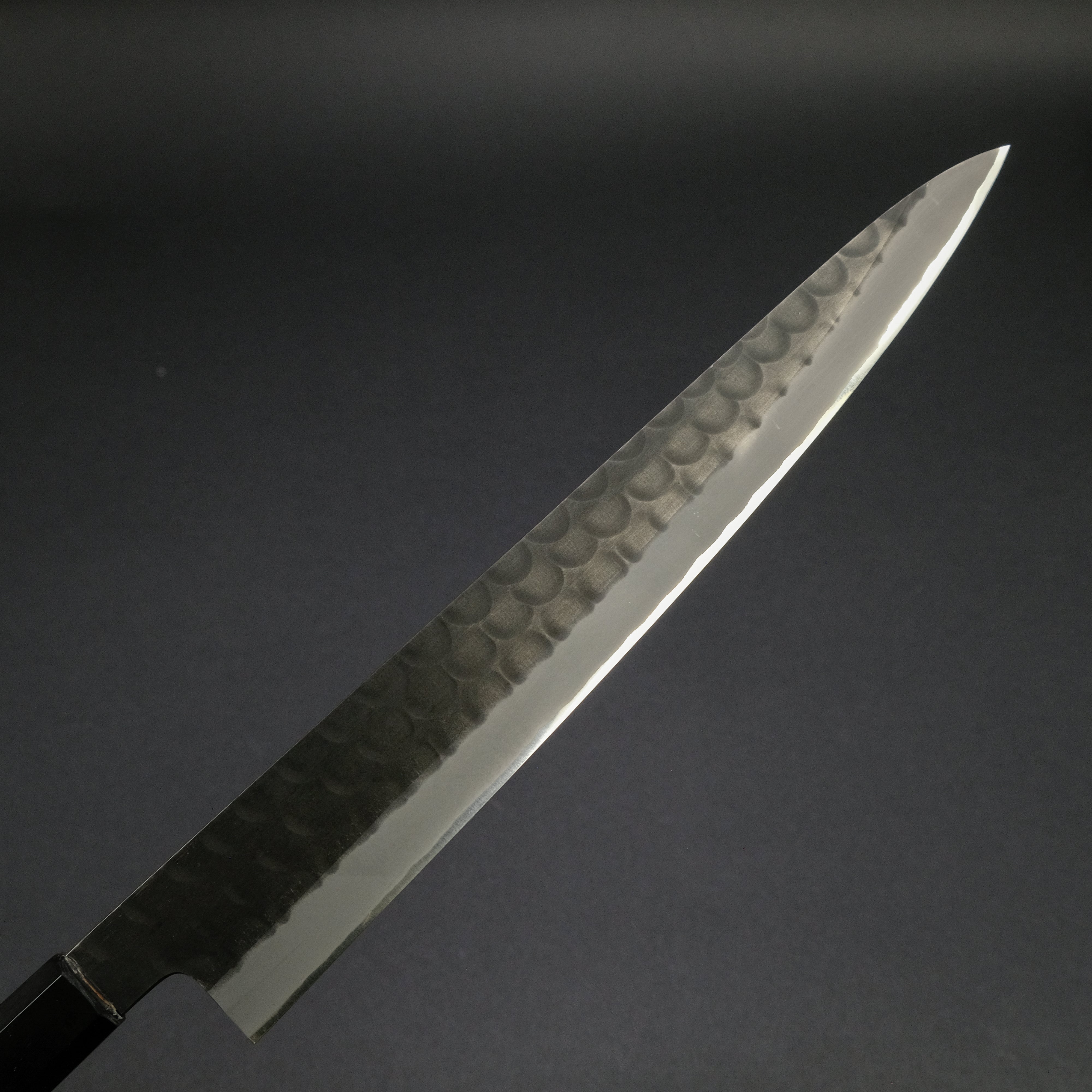 Premium Mutsumi Blue Super Kurouchi Tsuchime Sujihiki 270mm Japanese Chef Knife with Ho Wood Handle - Perfect for Slicing Sashimi, Meat & Sushi Preparation