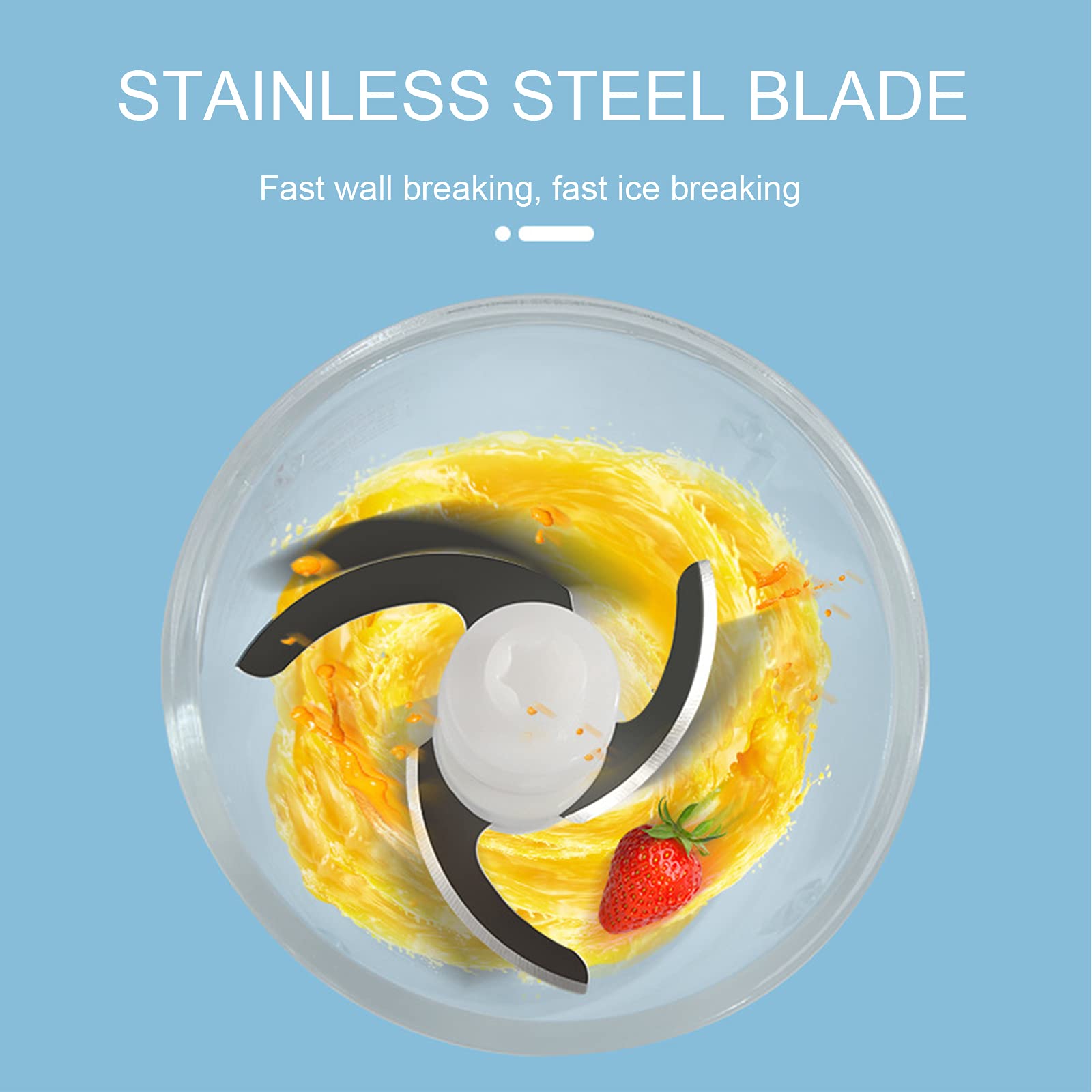 Portable Electric Ice Crusher Machine - Stainless Steel 3-Blade Shaver for Home & Commercial Use - Perfect for Smoothies, Cocktails & Frozen Treats - Includes Ice Tray (Pink)