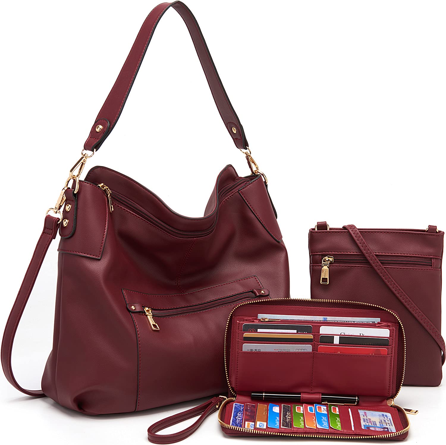 Stylish Large Crossbody Bags for Women - Fashion Shoulder Handbag Purse with Wallet Set, Tote Hobo Purses | Perfect for Work, Travel & Everyday Use