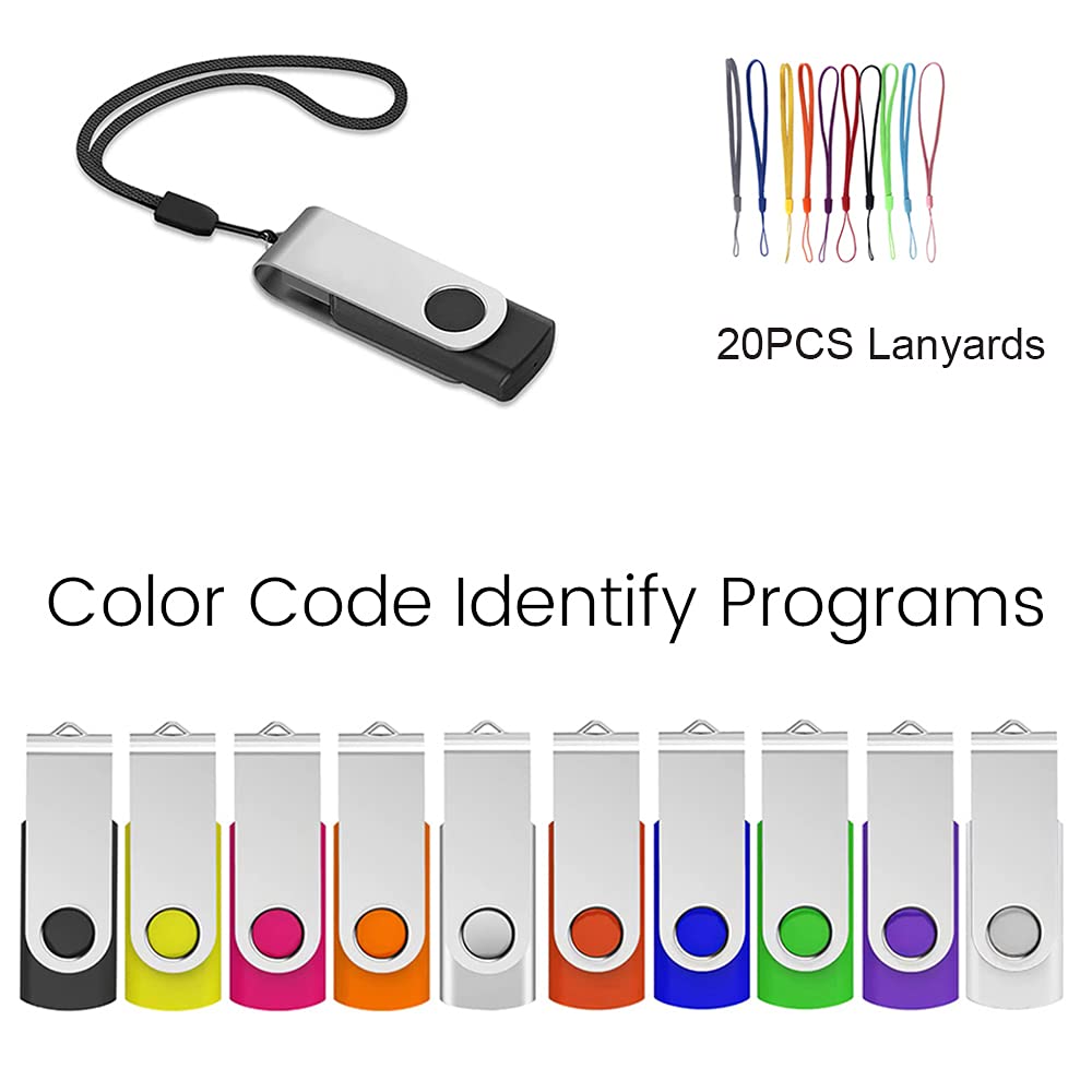 ABLAZE 100-Pack 1GB USB 2.0 Flash Drives Bulk - Mixed Color Thumb Drives Memory Sticks for Data Storage, File Transfer, School, Office & Business Use (100PCS)
