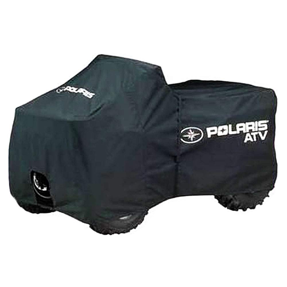 Polaris ATV Waterproof Trailerable Cover - Heavy Duty Black Outdoor Protection for Travel & Storage