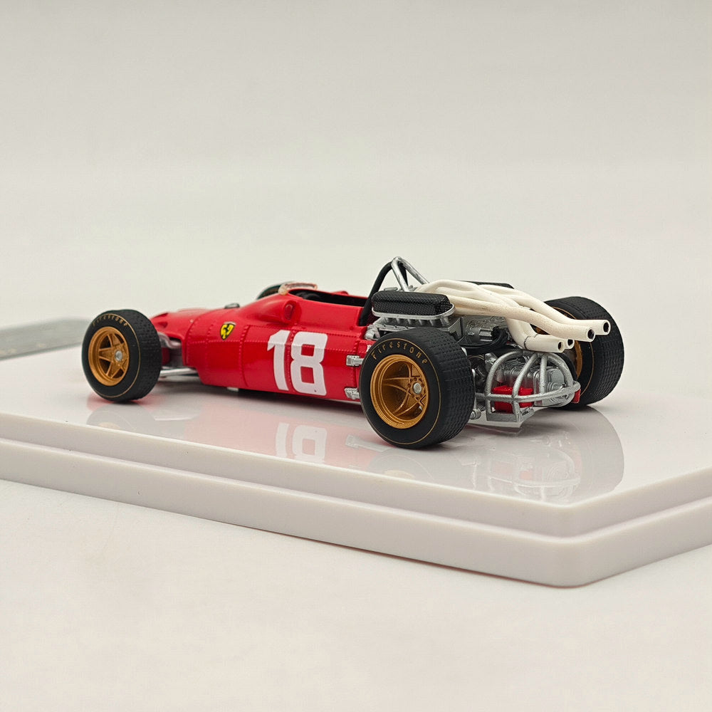1/43 Scale Tecnomodel Ferrari 312 F1 67 1967 #18 Monaco GP Amon Bandini Tracks Resin Diecast Model Car - Perfect for Collectors, Display, and Racing Enthusiasts
