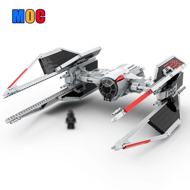 1350pcs MOC 117471 TIE MKII Screamer Interceptor (TIE/sc) Building Blocks Set - Star Wars Spaceship Model Kit for Adults & Kids - Perfect for Collectors, DIY Projects & Space Battles