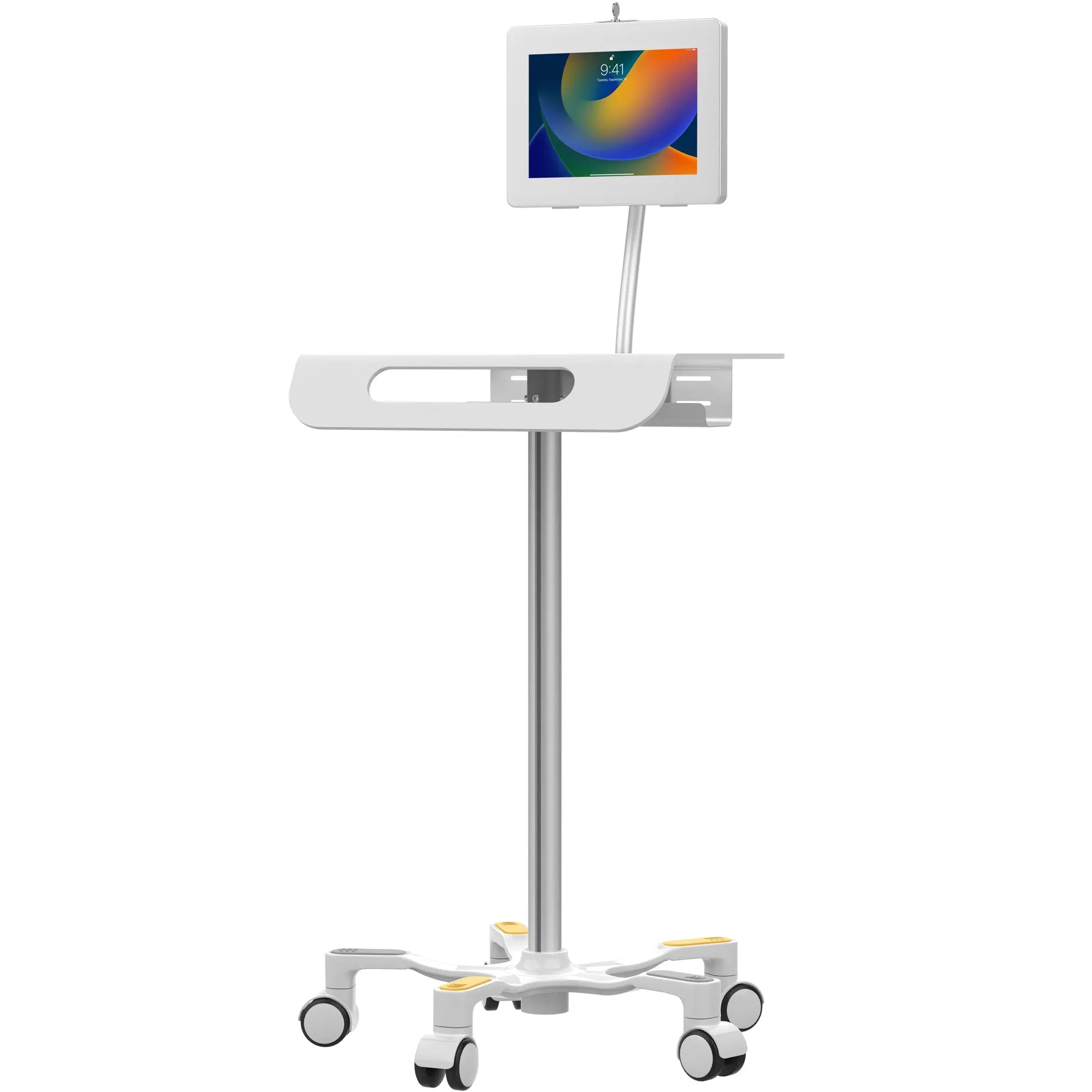 Medical Grade Antimicrobial Floor Stand with Premium Locking Enclosure - Ideal for Hospitals, Clinics & Healthcare Facilities