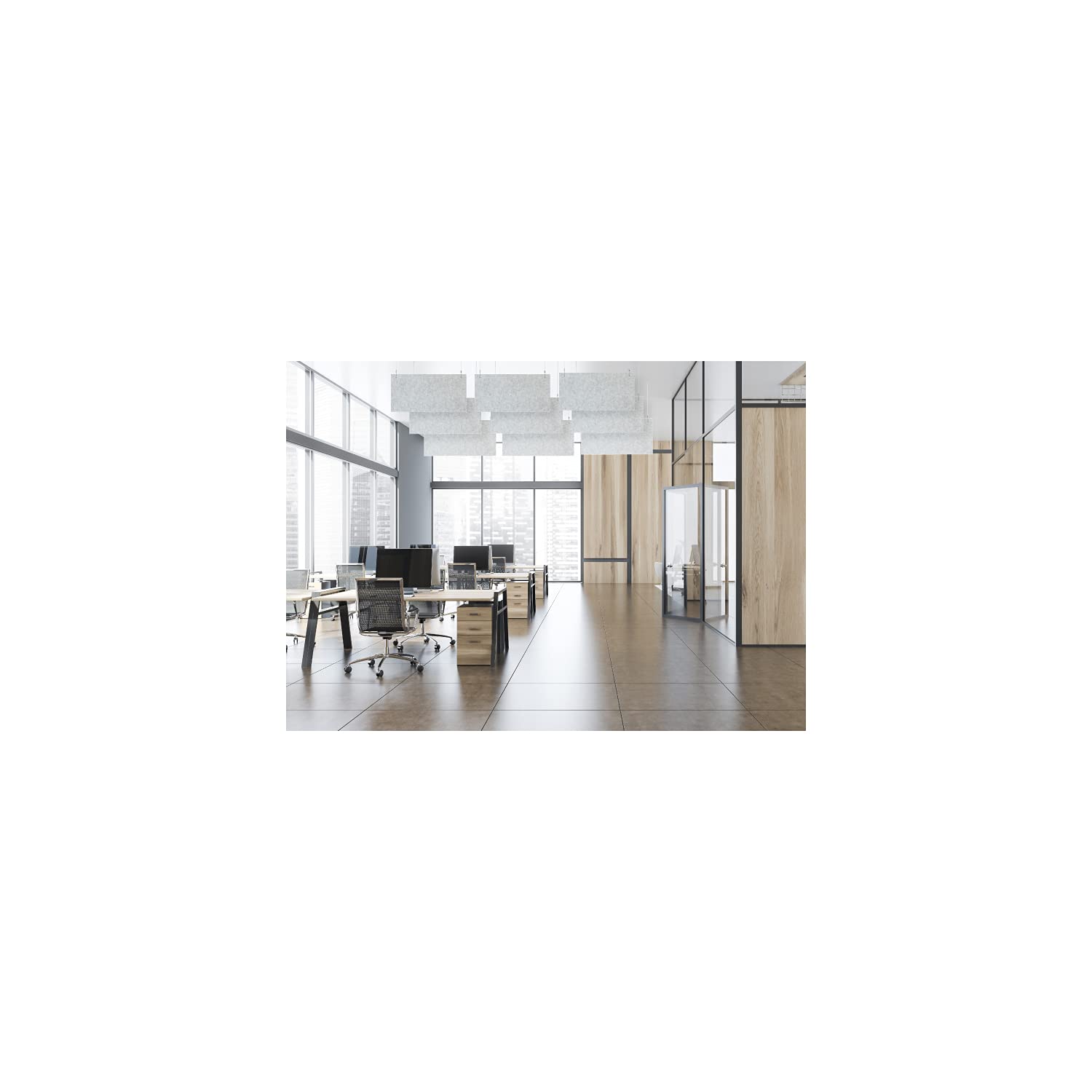 Versare Hanging SoundSorb Acoustic Baffles - Premium Sound Dampening Panels for Noise Reduction | 24