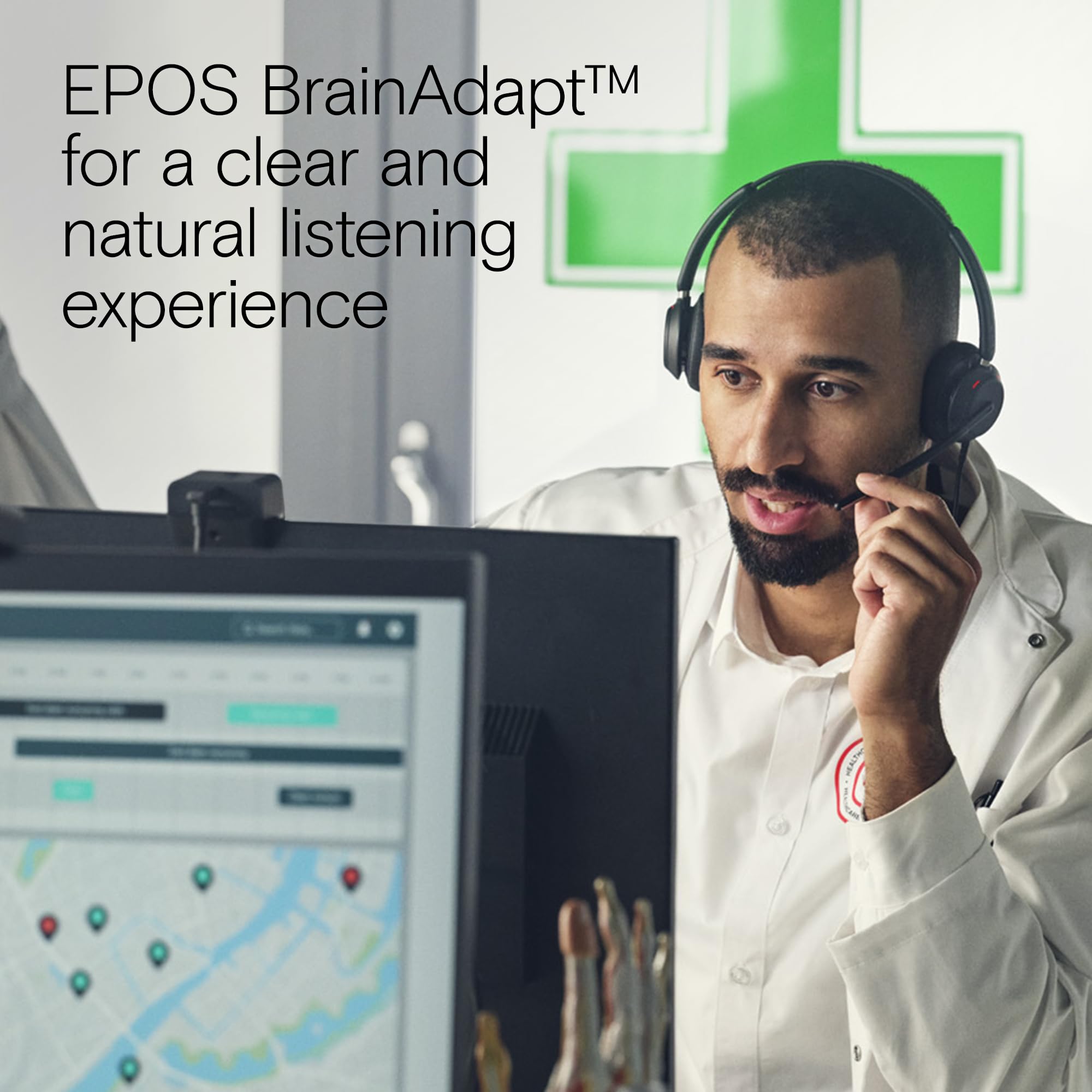EPOS Impact 760 USB-C/USB-A Wired Office Headset with Noise Cancelling Microphone, In-Line Controls, Clear Audio & Comfortable Ear Cushions - Perfect for Business Calls, Remote Work, Video Conferencing & Online Meetings