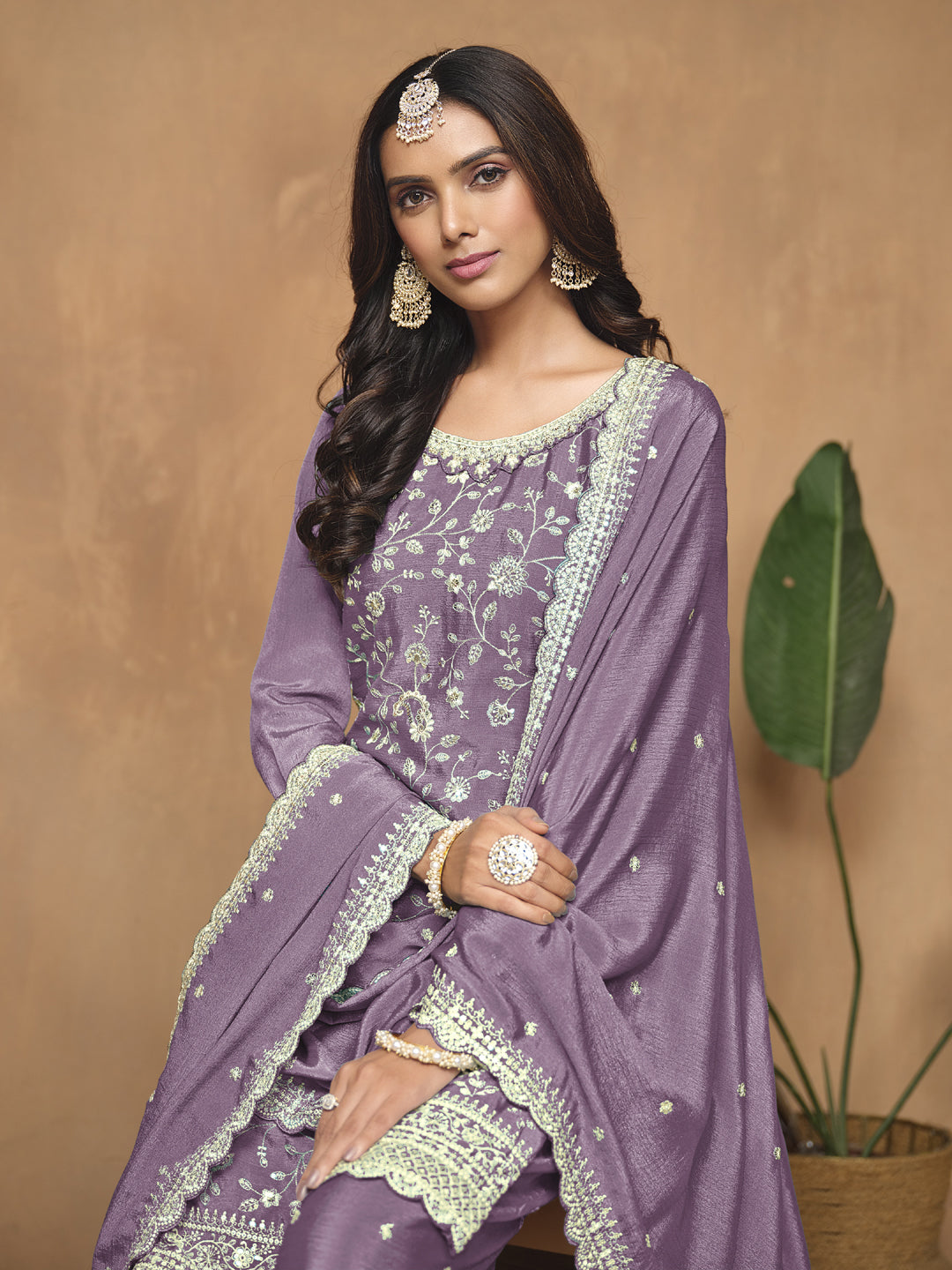 Elegant Aqua Blue Designer Palazzo Suit with Heavy Embroidery & Sequins Work | Perfect for Weddings, Parties & Festive Occasions